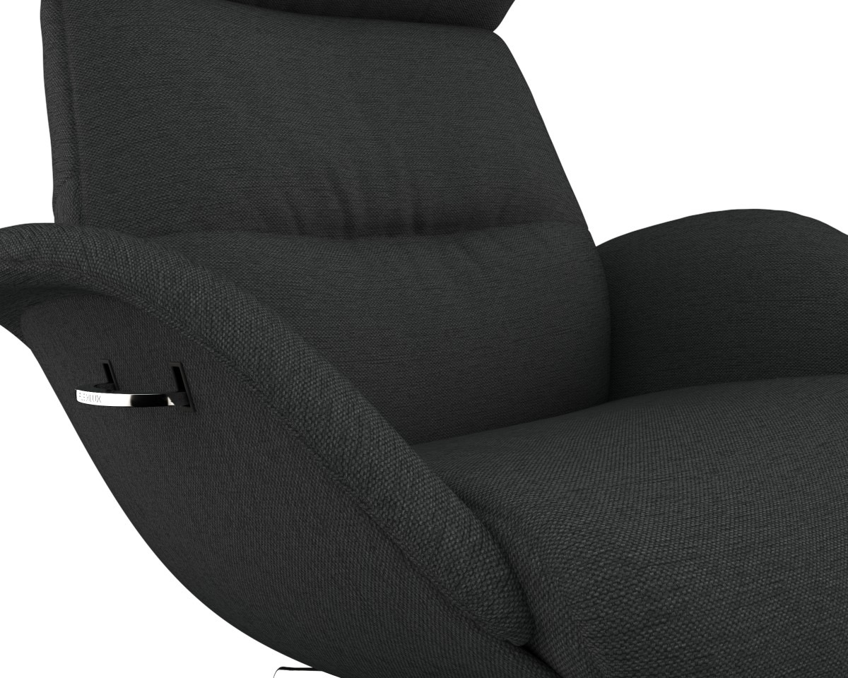 FLEXLUX Relaxsessel »More, Funktionsessel, Polstersessel, Armlehnensessel, TV-Fernsehsessel«, Premium Komfort, Rücken- und Kopfteilverstellung, Drehbar, Fuß Alu