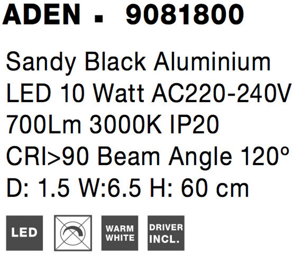 Nova Luce LED Wandleuchte »ADEN« LED-Modul 1 Stk. Warmweiß