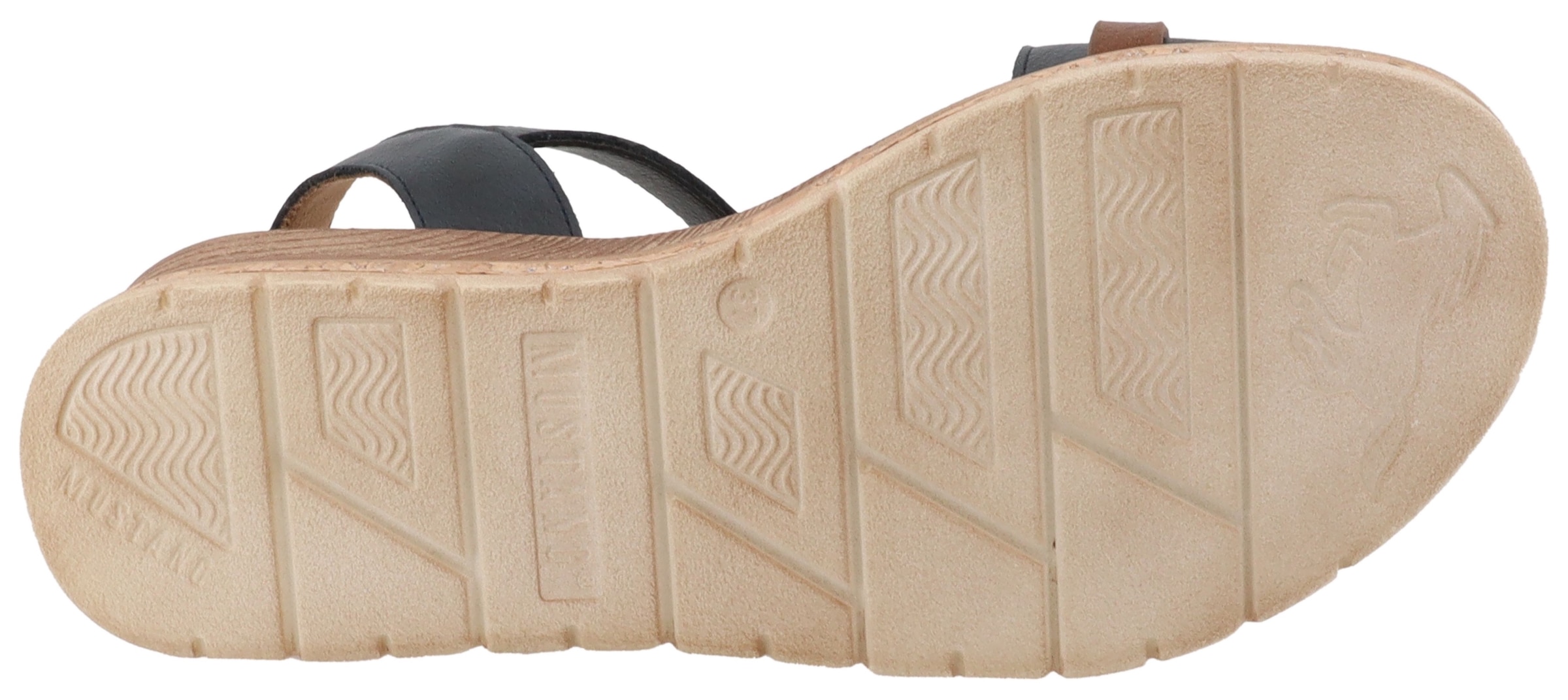 Mustang Shoes Keilsandalette »Ileana«  Riemchensandale, Sommerschuh mit Logoprägung