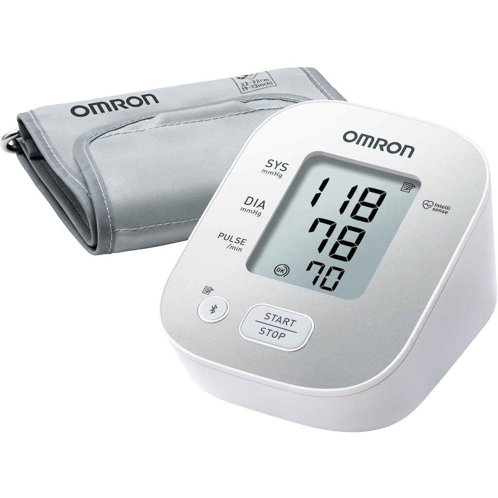 Omron Oberarm-Blutdruckmessgerät »X2 Smart«, für zu Hause mit Bluetooth-Kompatibilität und Smartphone-App