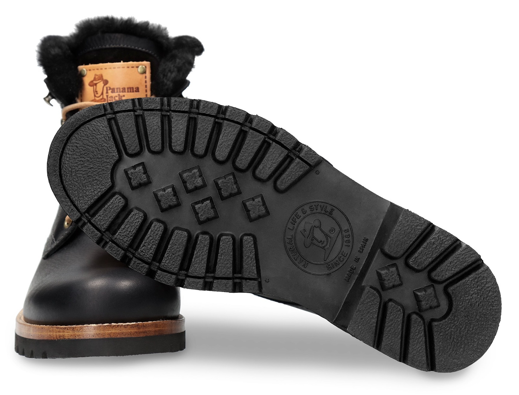 Panama Jack Winterboots »Aviator Igloo«, Blockabsatz, Winterstiefelette, Schnürboots mit Logo-Aufnäher