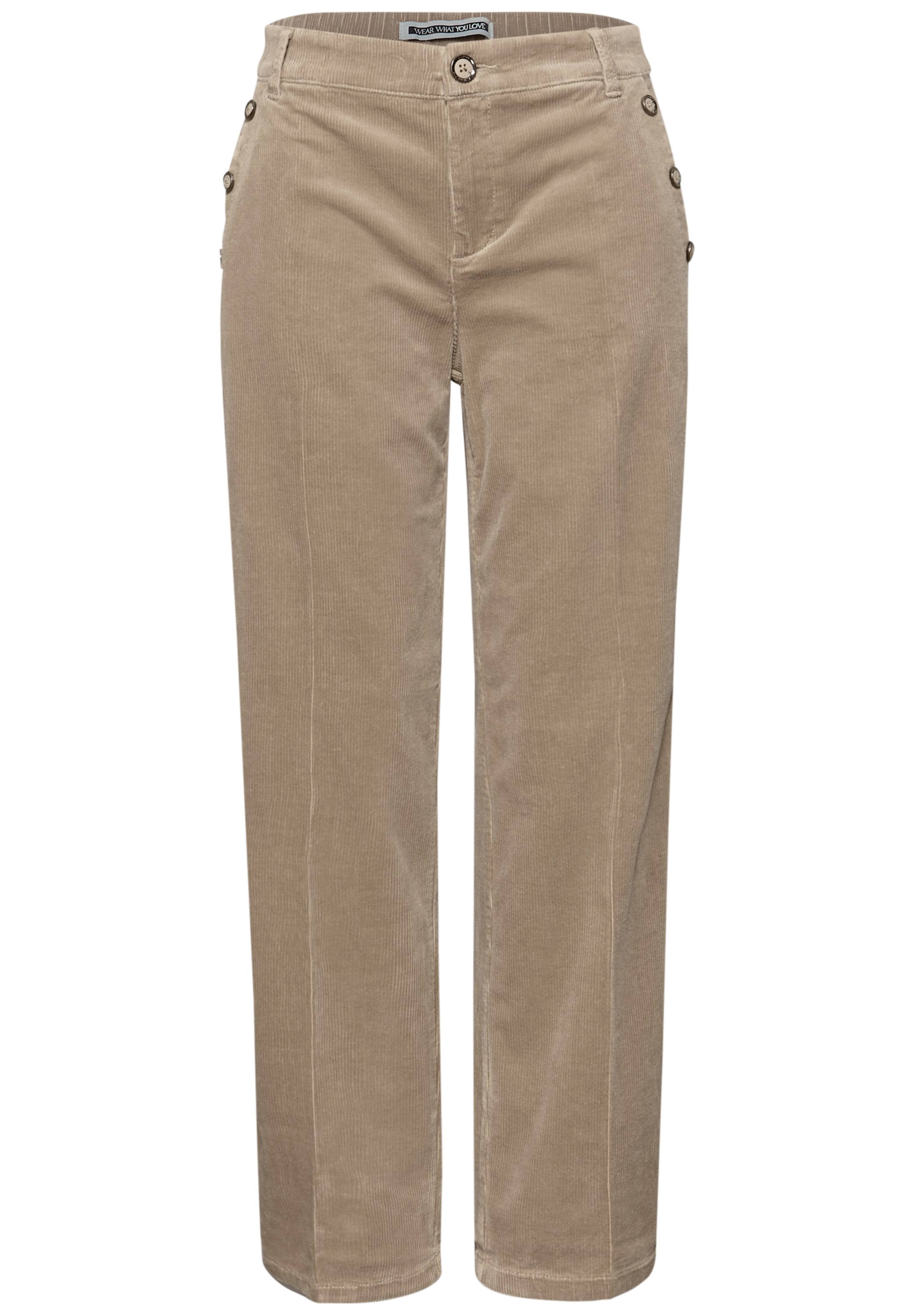 STREET ONE Cordhose  Straight Leg, Mid Waist