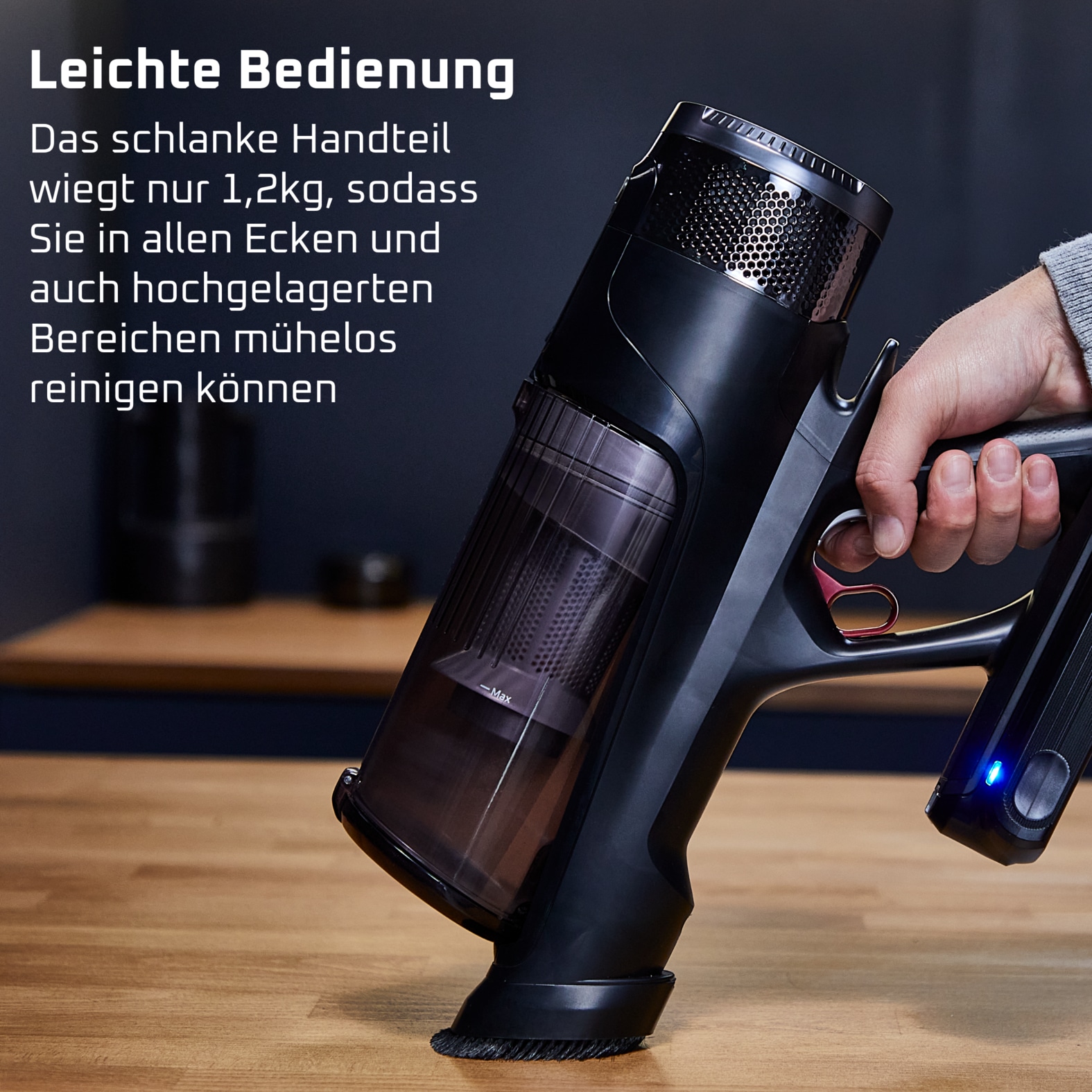 Rowenta Akku-Handstaubsauger »13.60 Allergy, hohe Saugleistung, ultraleicht, Flex-Gelenk, LED-Licht« sehr leicht, automatische Saugleistungsanpassung, RH9A36