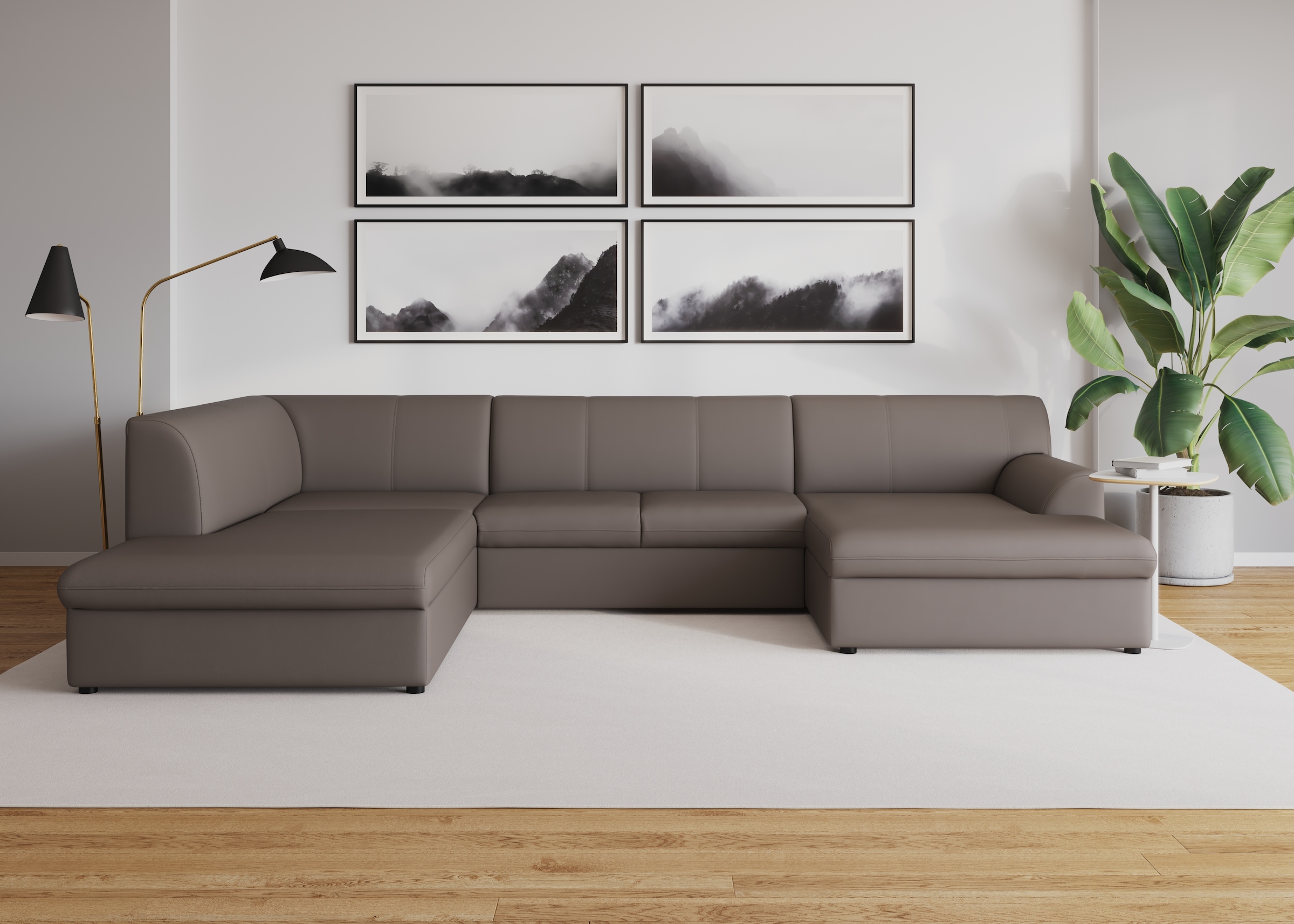 DOMO collection Wohnlandschaft »Topper, elegant und zeitlos, komfortabel, U günstig online kaufen