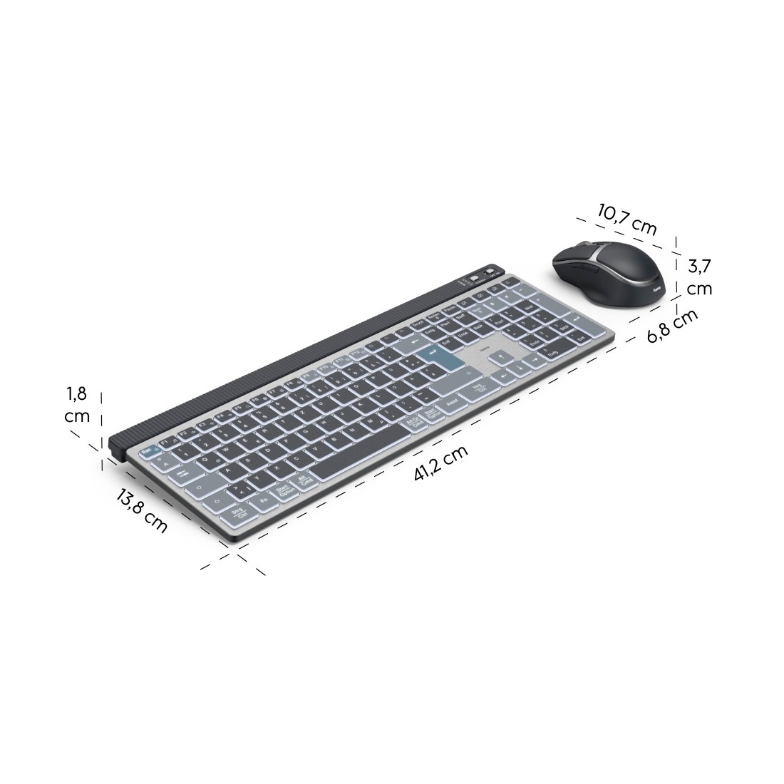 Hama Tastatur- und Maus-Set »Kabellose Tastatur und Maus (Multi Device, 2x Bluetooth, 1x Funk, DE)«