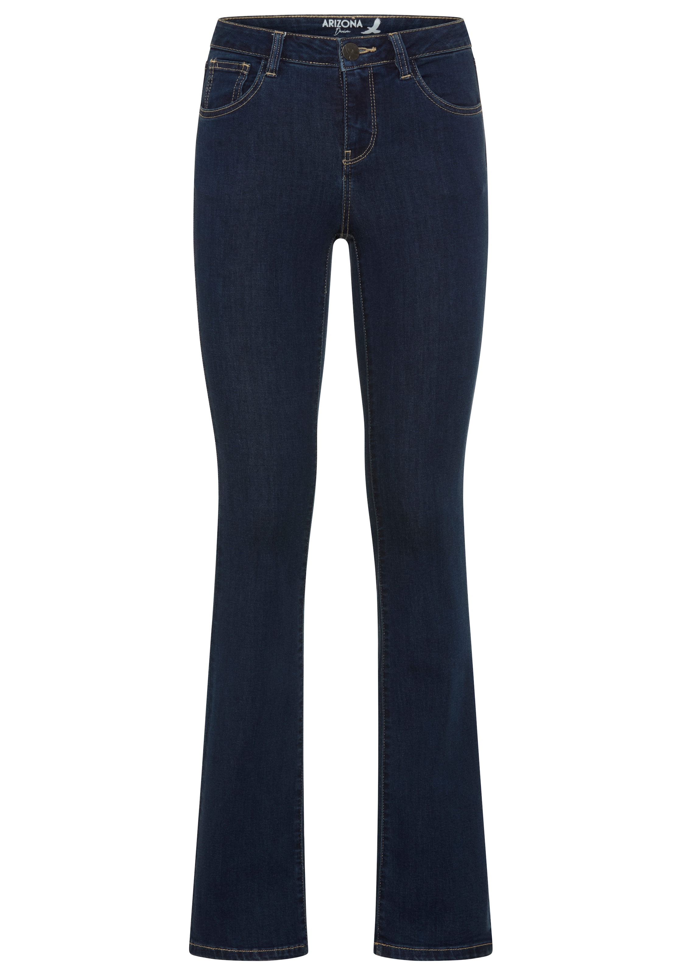 Arizona Bootcut-Jeans »Ultra-Stretch« normale Passform,  Baby-Bootcut,  Used-Look-Waschung