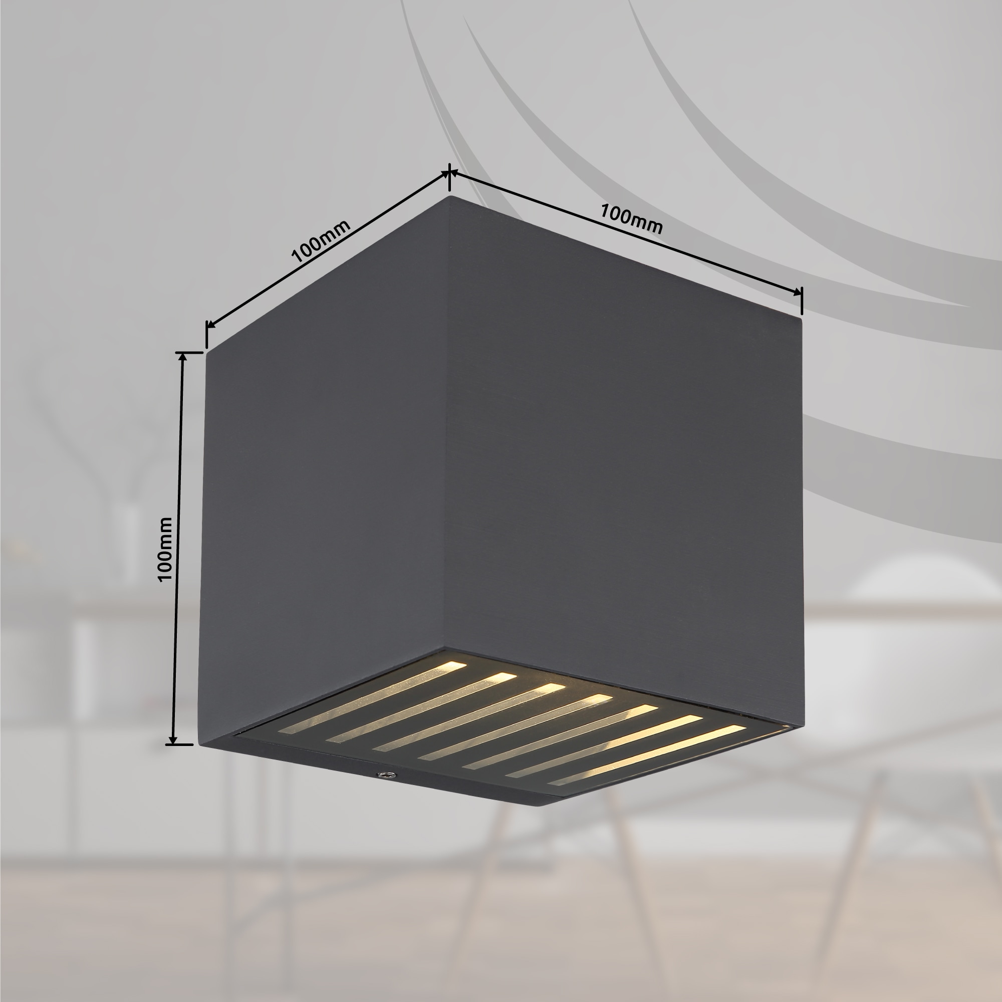 GLOBO LIGHTING LED Außen-Wandleuchte »ILLI«, Leuchtmittel LED-Modul | LED fest integriert, Außenleuchte/anthrazit/IP54/3000K/Lichtschein: auf- und abwärts
