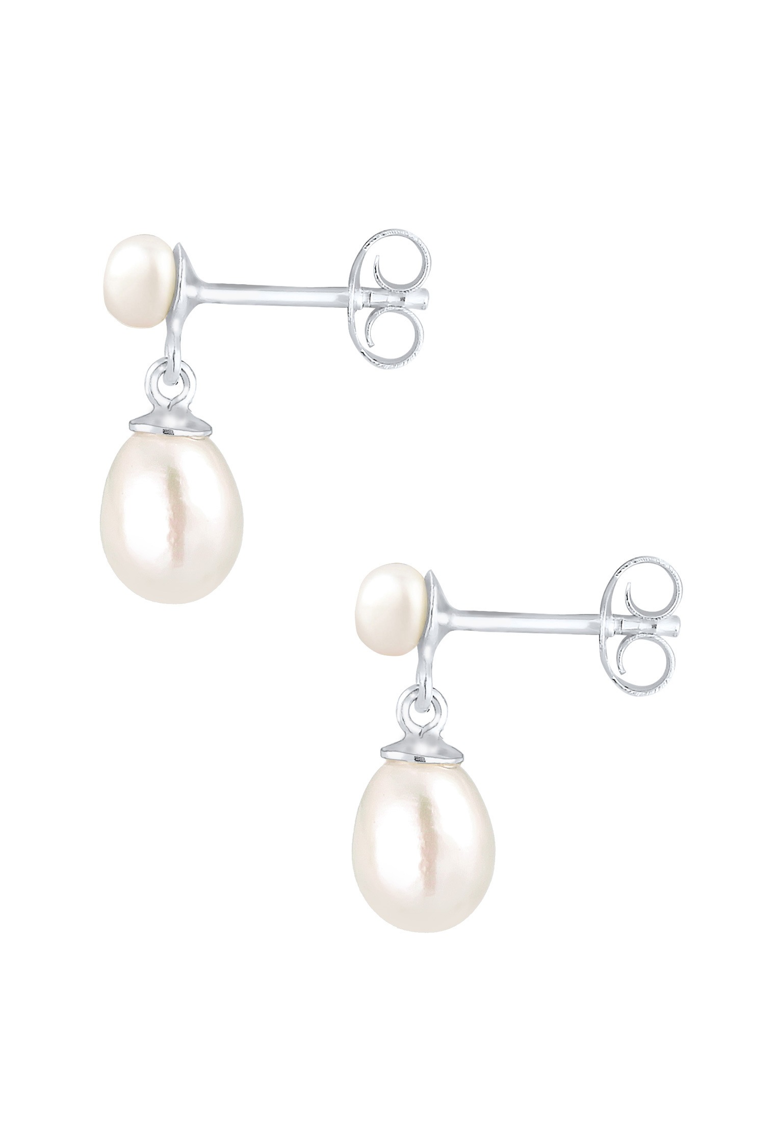 Elli Premium Paar Ohrhänger »Stecker Süsswasserzuchtperle Klassik 925 Silber«