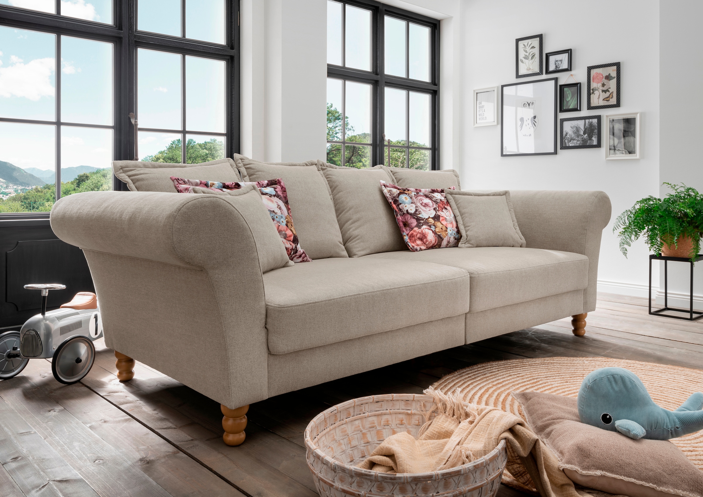 Home affaire Big-Sofa »Tassilo Mega Sofa mit viel Platz, bequem durch Kalts günstig online kaufen