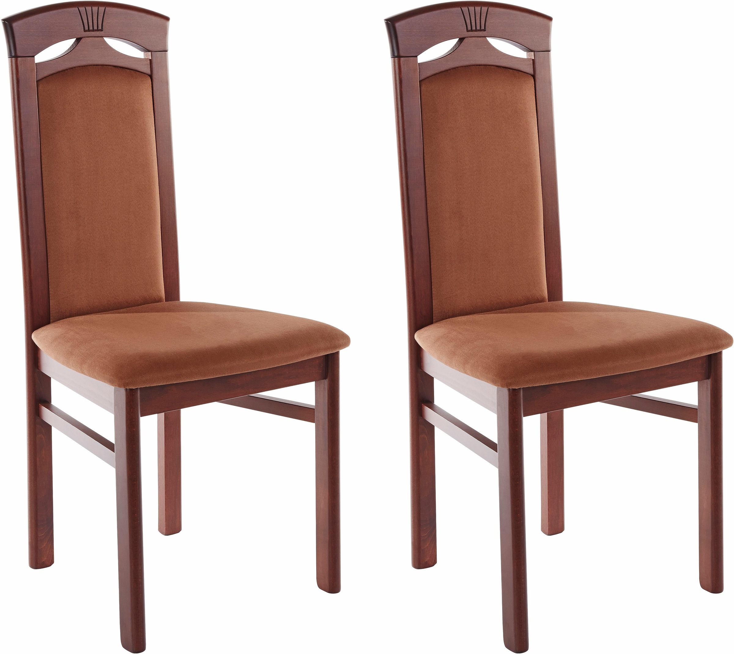 Home affaire Esszimmerstuhl »Anthony«, (Set), 2 St., Microfaser, Holzstuhl günstig online kaufen