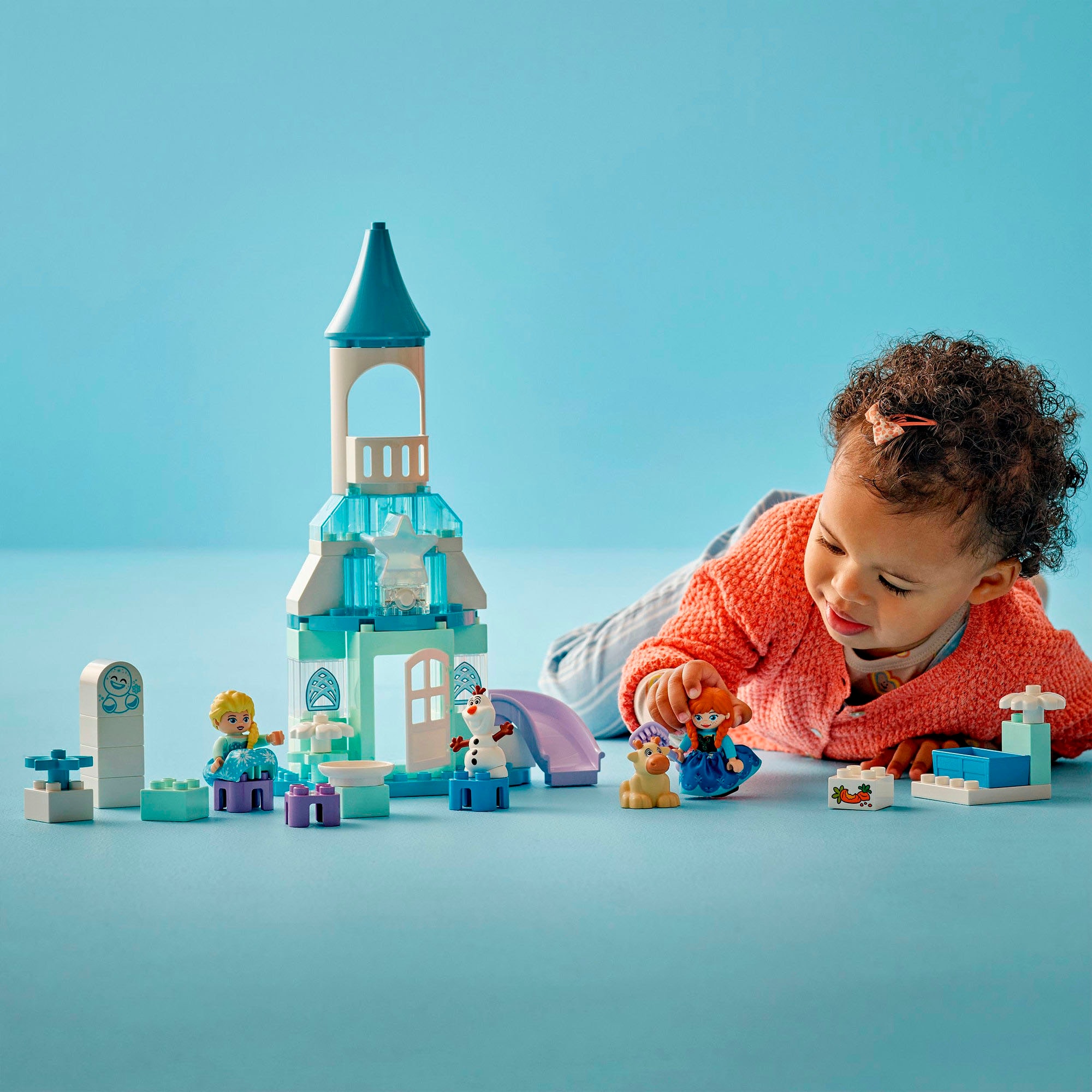 LEGO® Konstruktionsspielsteine »Annas und Elsas Party im Eispalast (10455), LEGO DUPLO Disney™«, (54 St.), Made in Europe