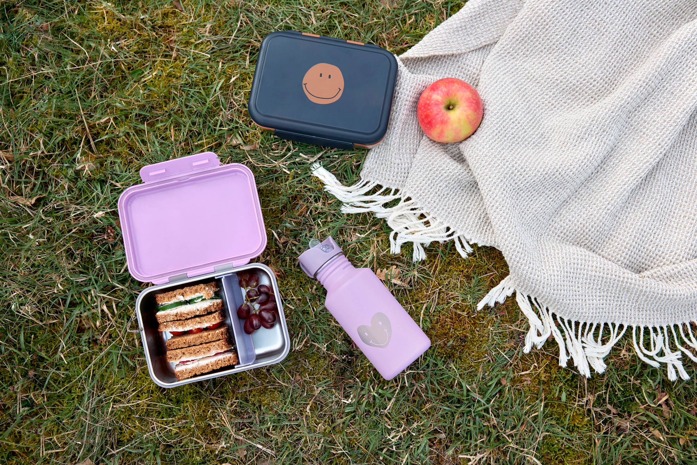 LÄSSIG Trinkflasche »Little Gang, Heart, lilac«, inkl. Sportverschluss