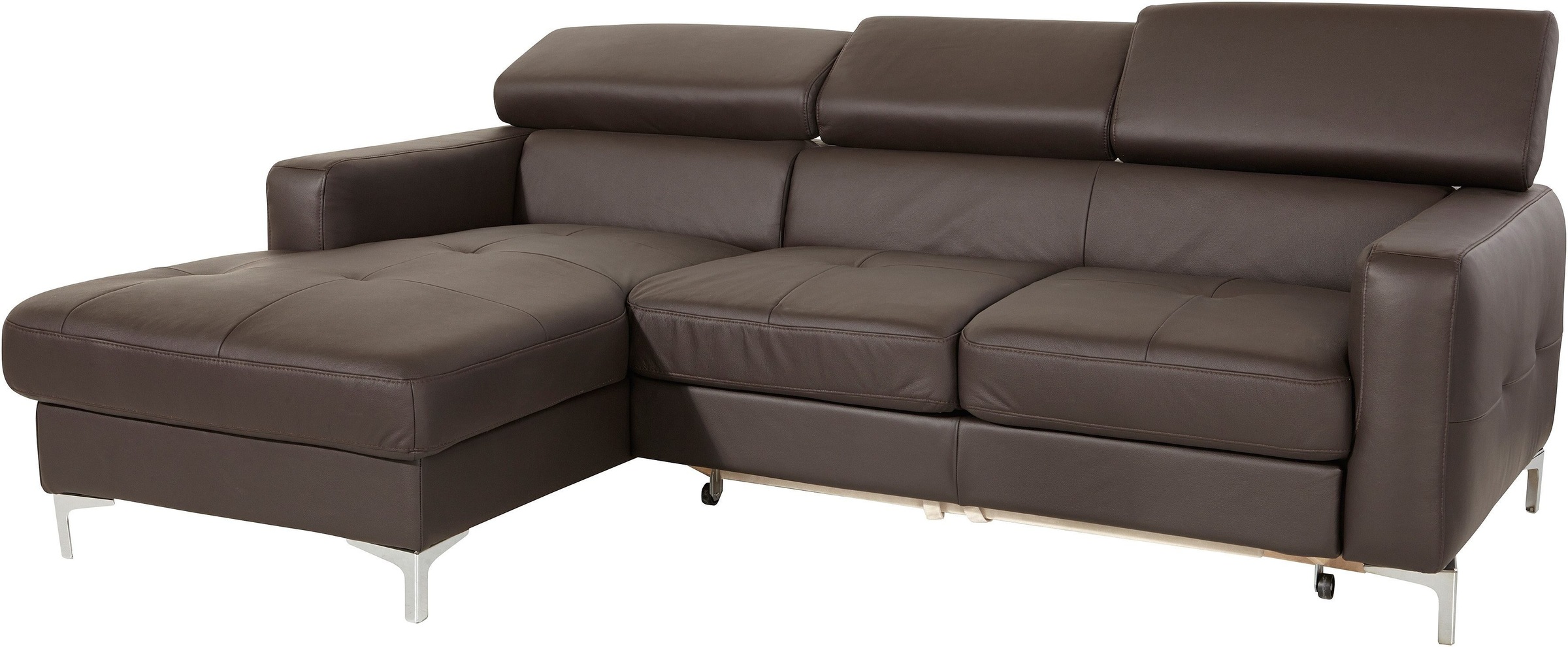 COTTA Polstergarnitur »Sammy L-Form«, (Set), Set bestehend aus: Ecksofa mit Kopfteilverstellung & Hocker