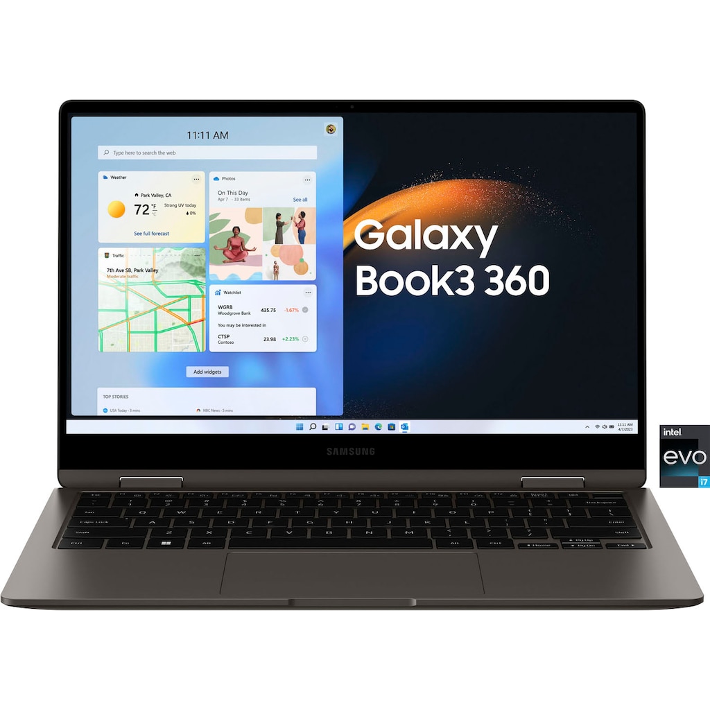 Samsung Notebook »Galaxy Book3 360«, 33,78 cm, / 13,3 Zoll, Intel, Core i7, Iris Xe Graphics, 512 GB SSD