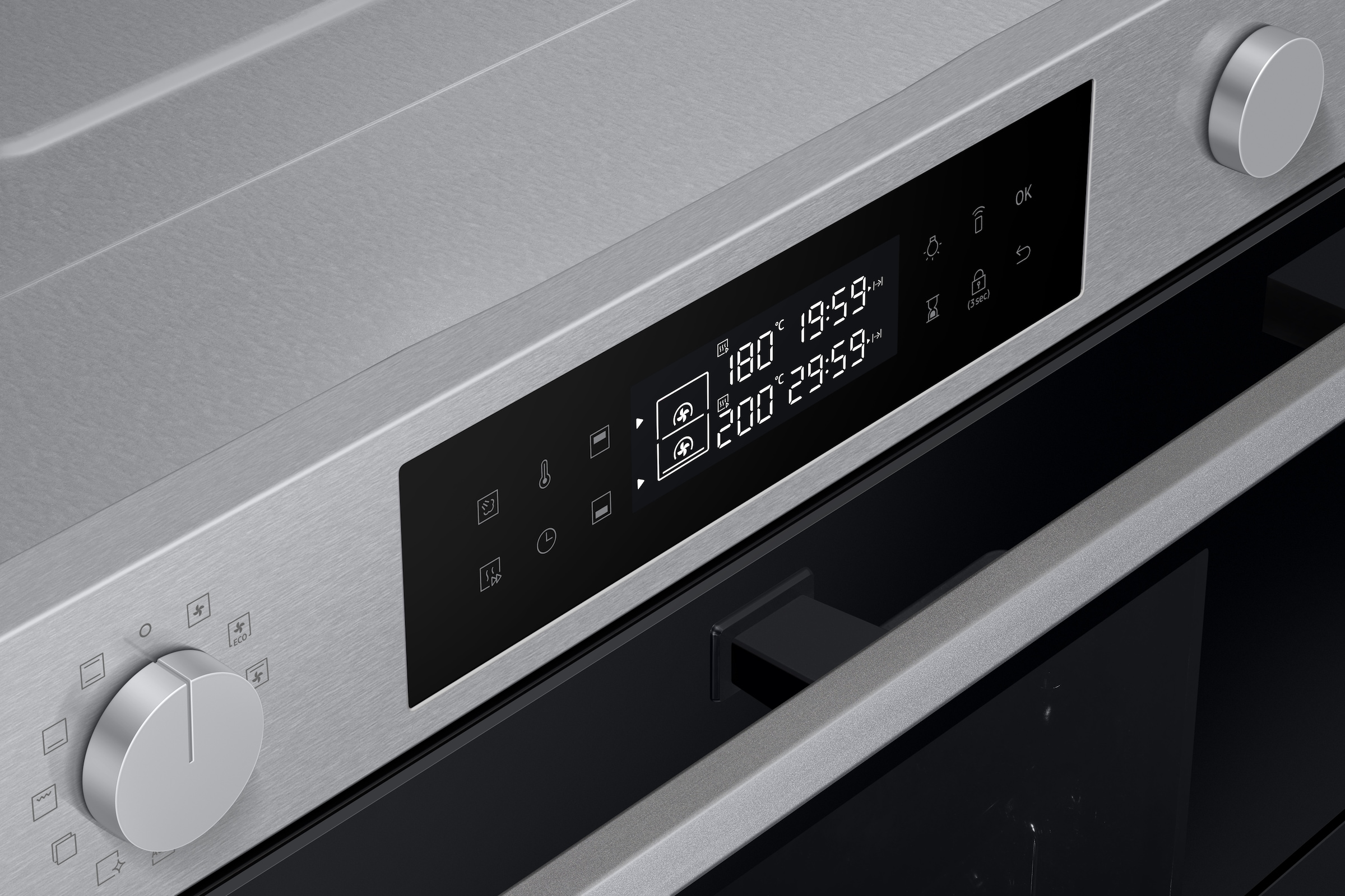 Samsung Einbaubackofen  »NV7B4550VAS/U1«, Pyrolyse-Selbstreinigung, Dual Cook Flex