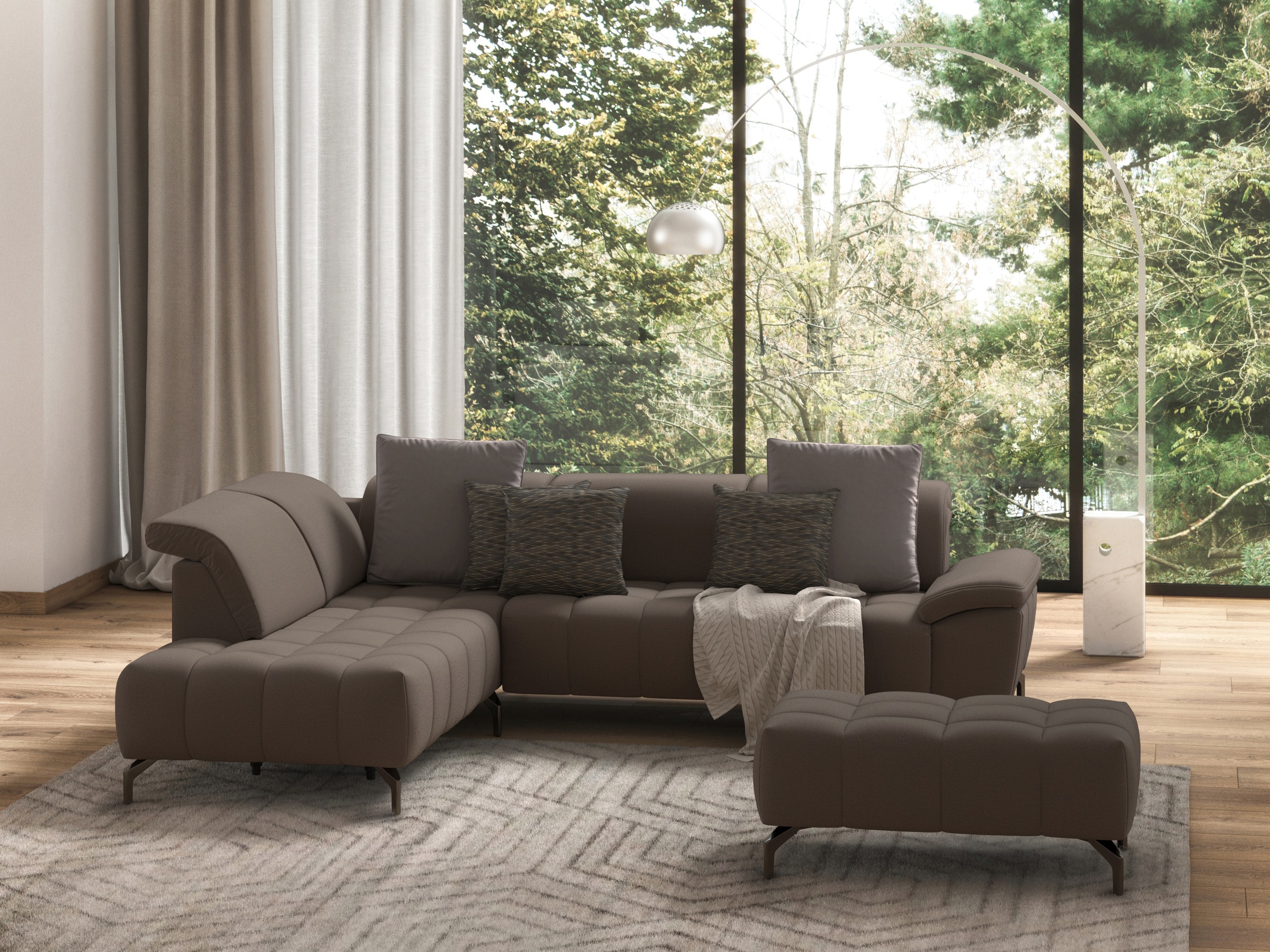sit&more Ecksofa »Cool L-Form«, wahlweise mit Kopfteilverstellung und Vorzi günstig online kaufen