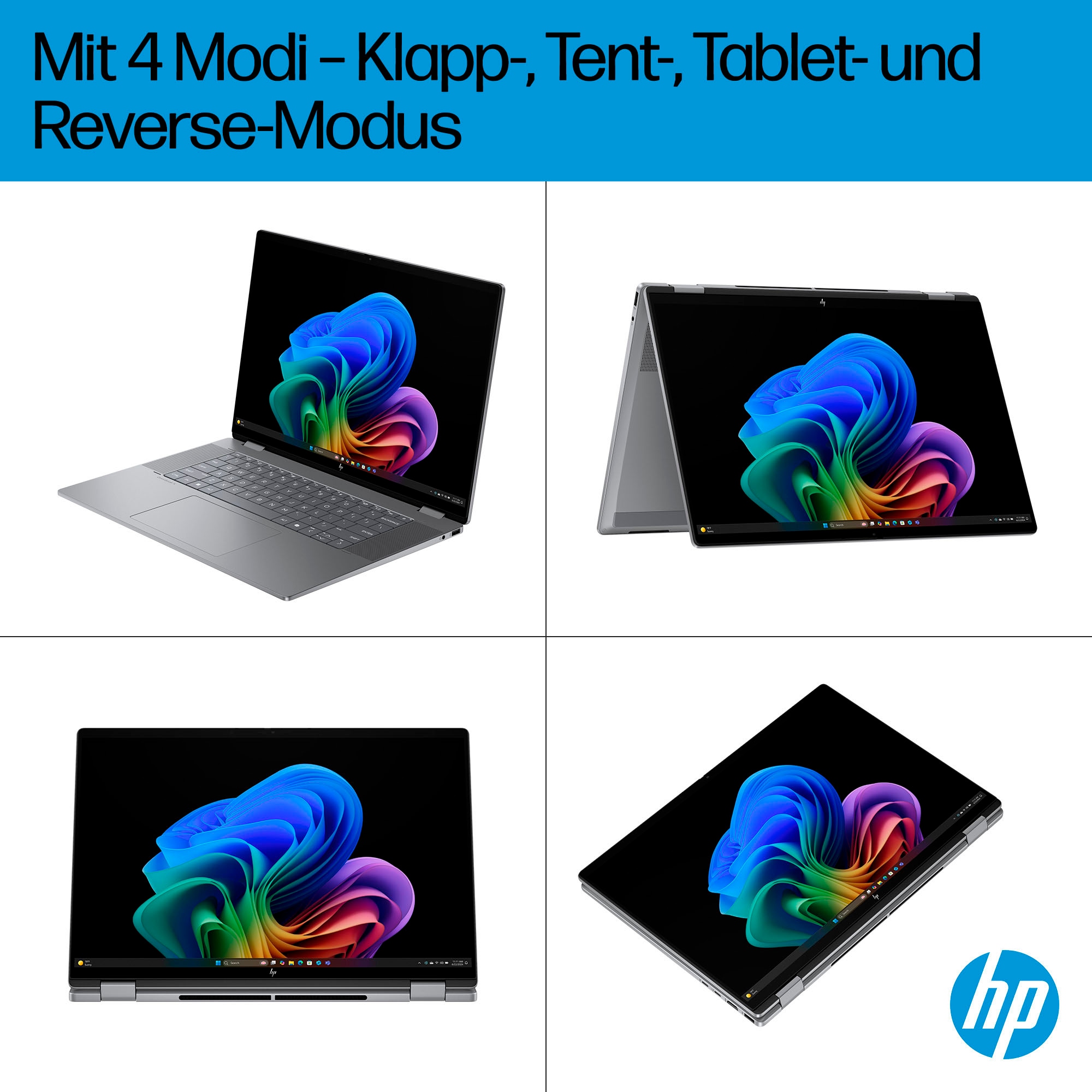 HP Convertible Notebook »OmniBook X Flip 16-ar0252ng«, 40,64 cm, / 16 Zoll, AMD, Ryzen™ AI 5, Radeon, 1000 GB SSD