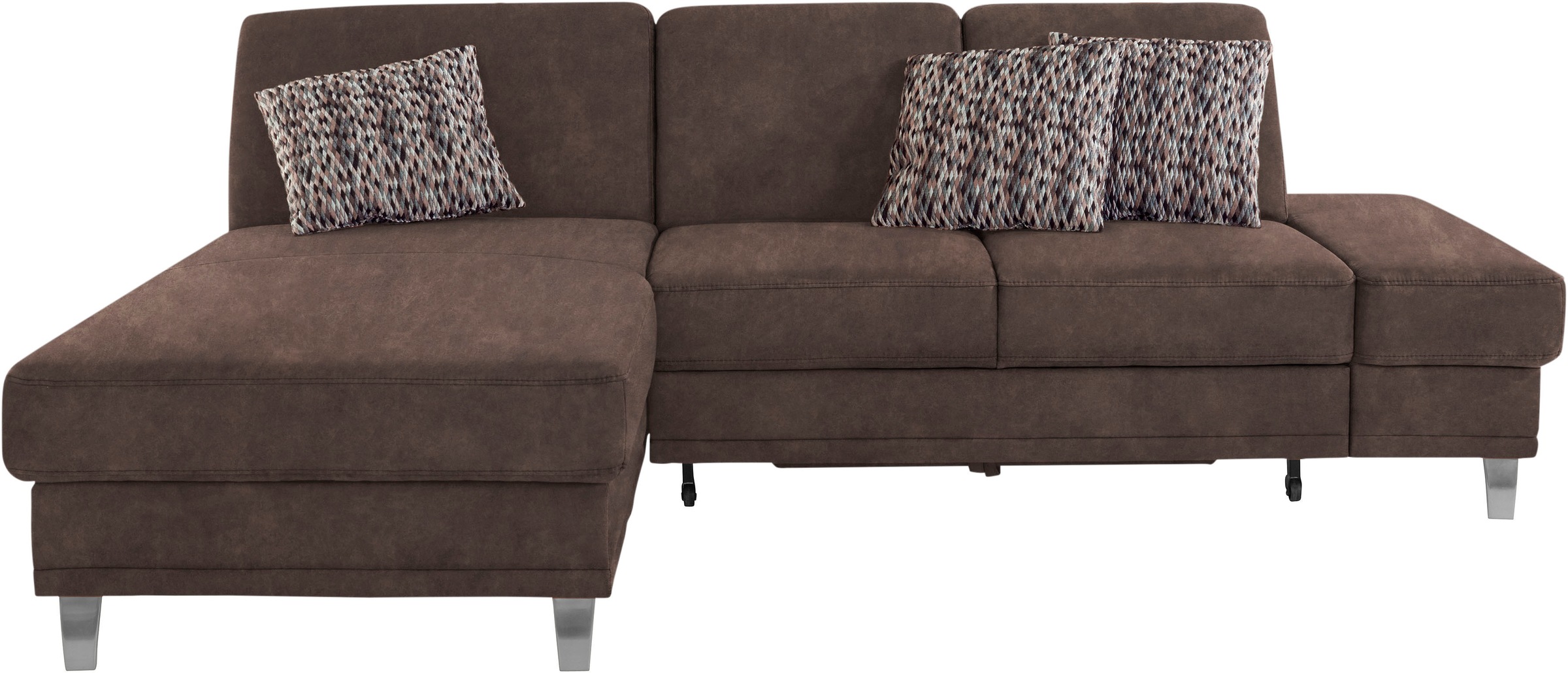 sit&more Ecksofa »Clio L-Form«, wahlweise mit Bettfunktion oder Vorziehsitz und Bettkasten, Federkern