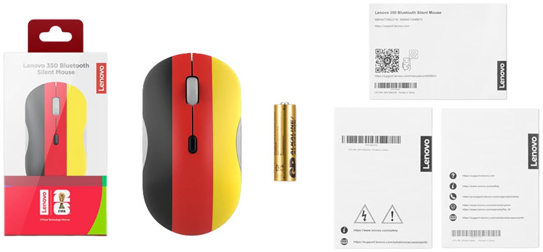 Lenovo Maus »350 Bluetooth Silent Mouse (Fan Edition)« Bluetooth