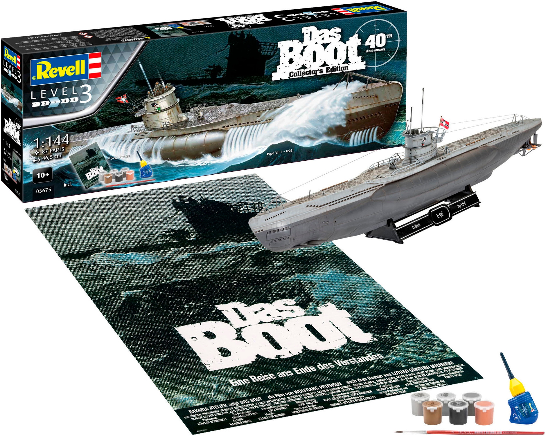 Revell® Modellbausatz »Geschenkset zum Film Das Boot« 1:144 Made in Europe
