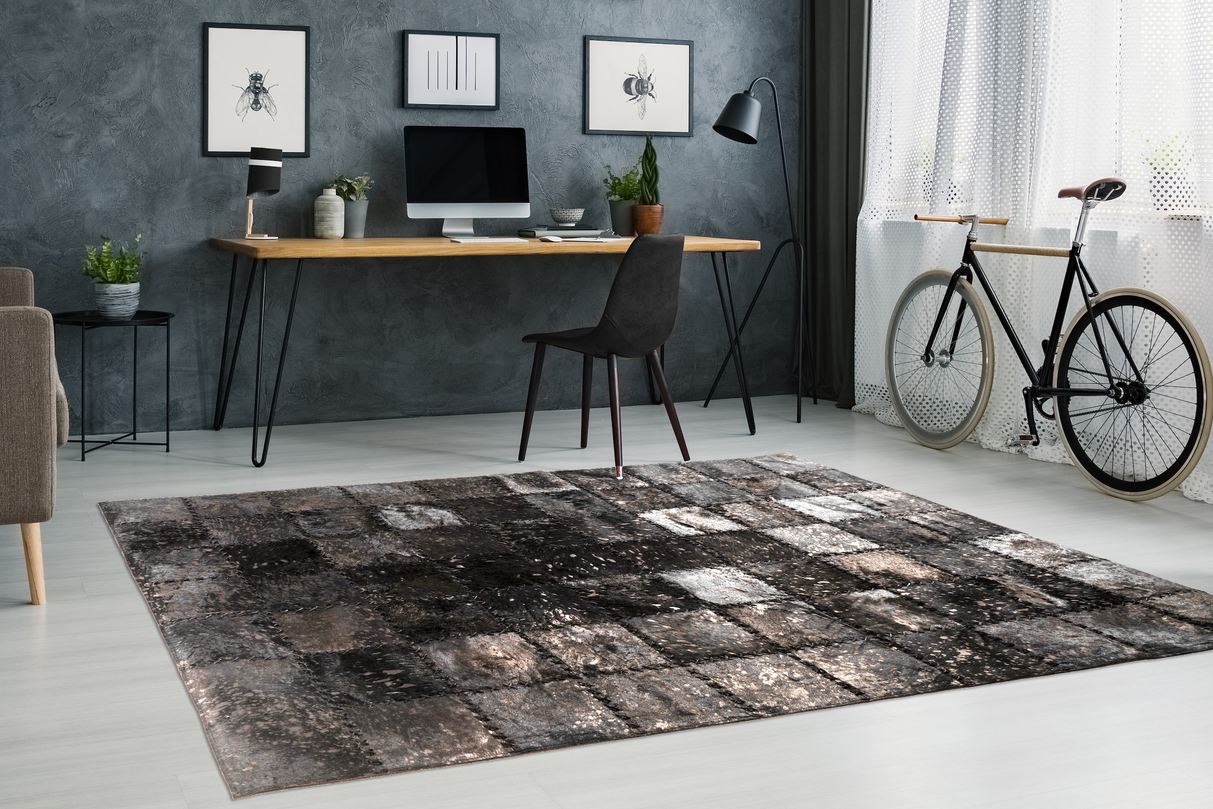 Arte Espina Teppich »Voila 100«, rechteckig, handgenähter Flachflor-Teppich im Patchwork-Design.