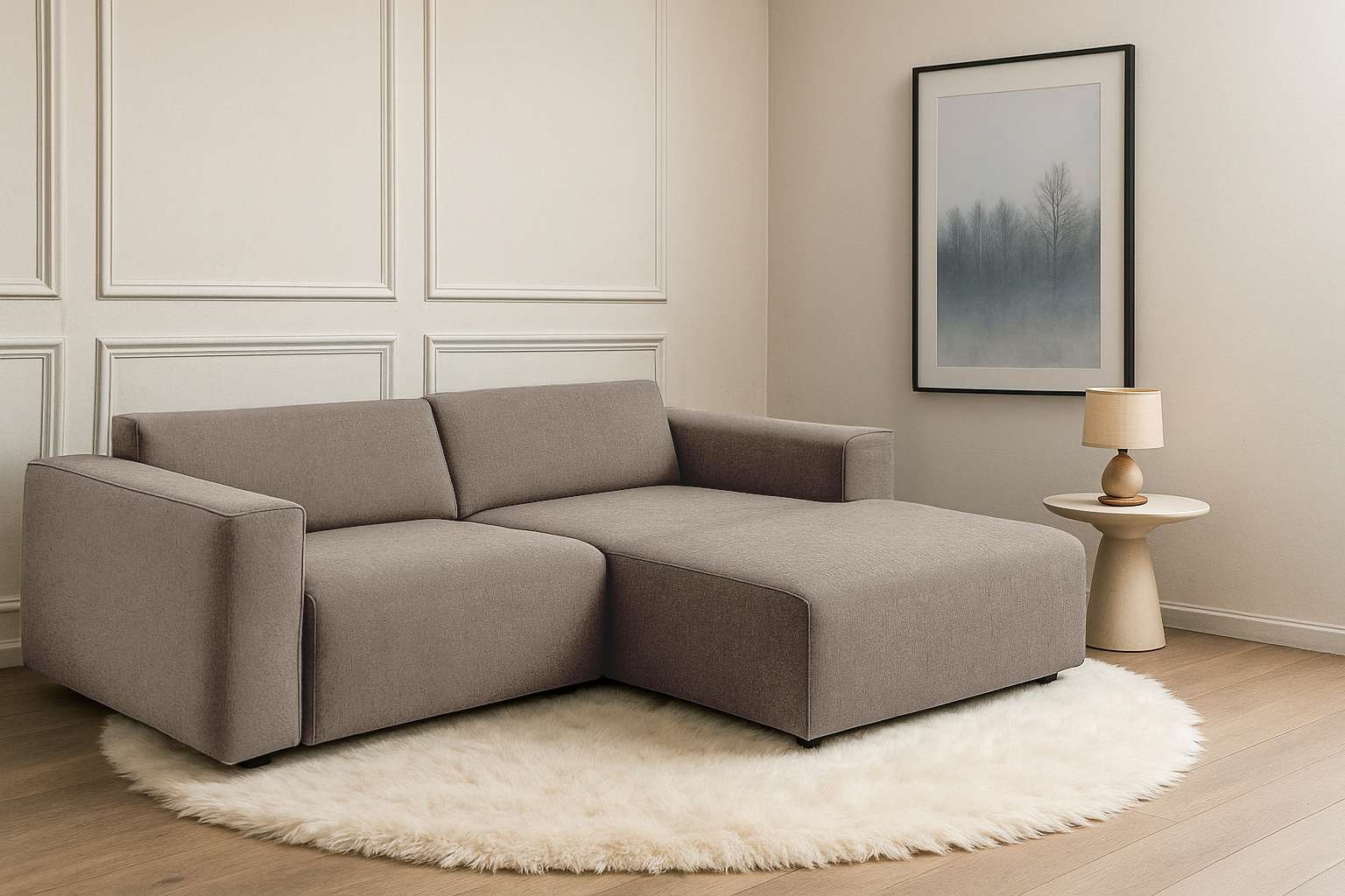 Home affaire Ecksofa »Noord mit Kedernaht, Breite 234 cm, L-Form« Cord, Str günstig online kaufen