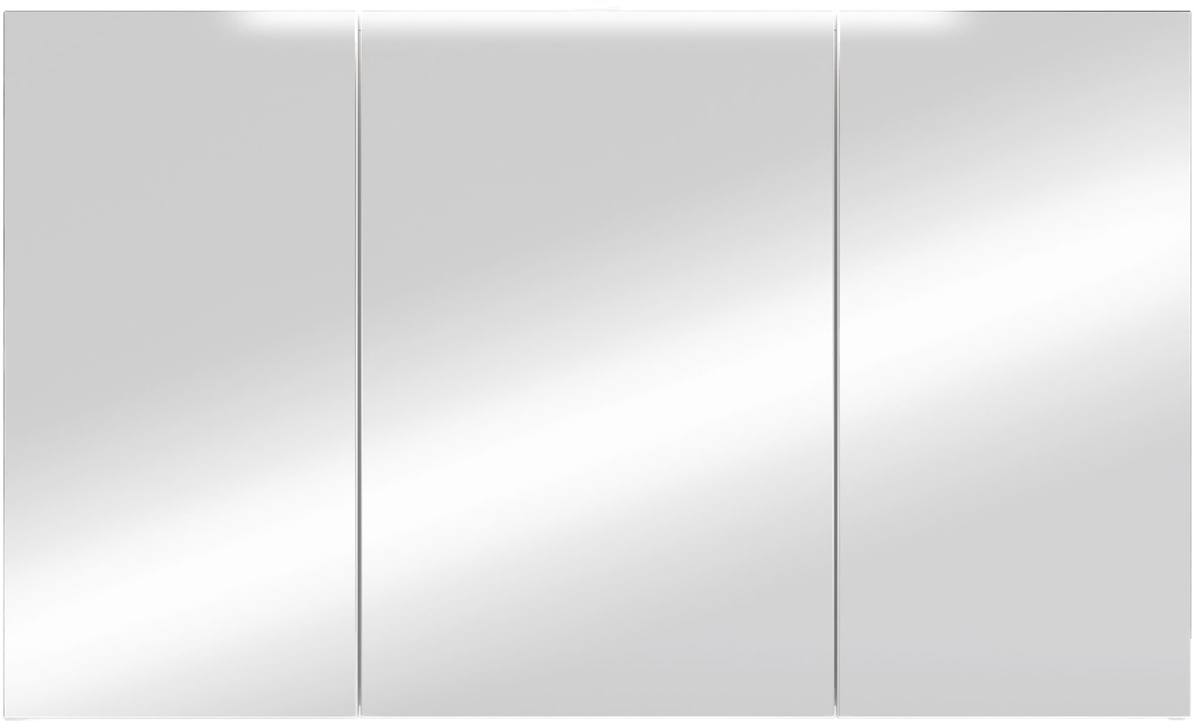 byLIVING Spiegelschrank »Serie Spree, in vielen Breiten erhältlich« Soft-Close, LED Beleuchtung mit Schalter- und Steckdosenbox