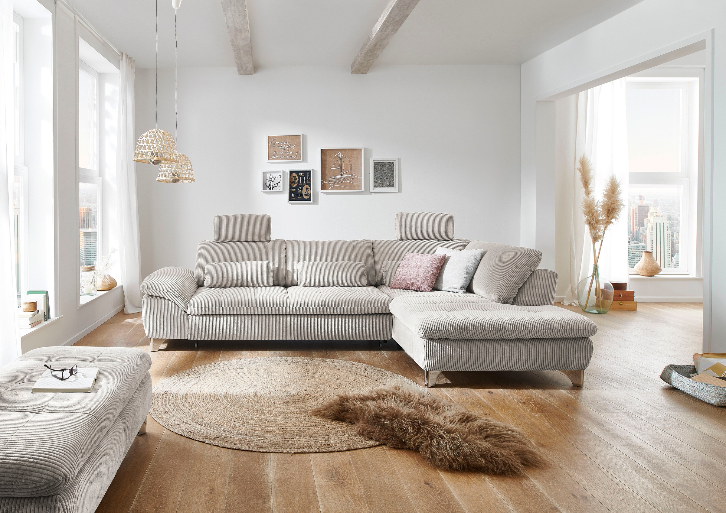 Die PlanBar Ecksofa »MP-IN14007 L-Form« wahlweise mit Bettfunktion und vers günstig online kaufen