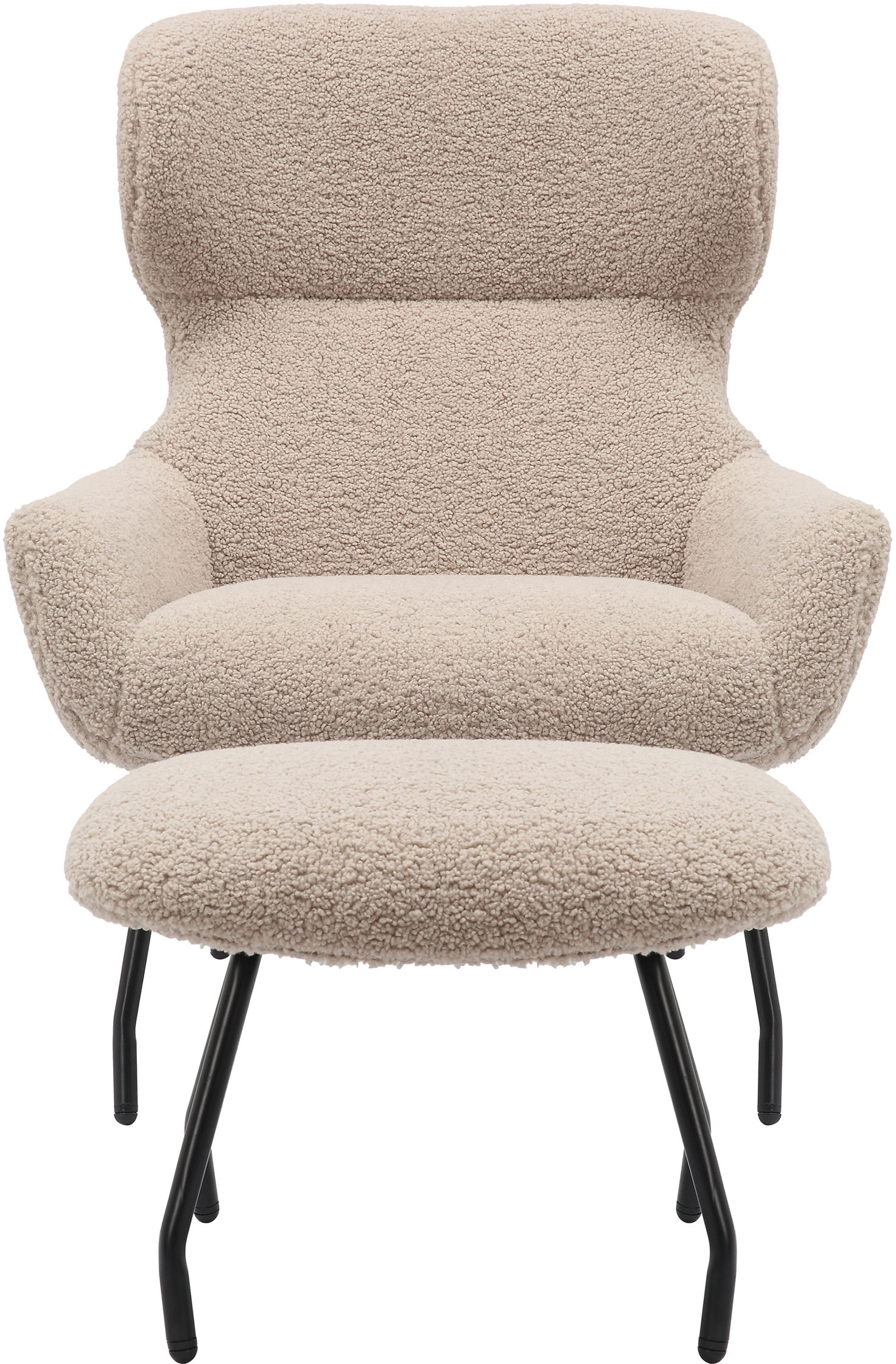 SalesFever Sessel, (Set, 2 St.), mit Bezug in Teddyfelloptik
