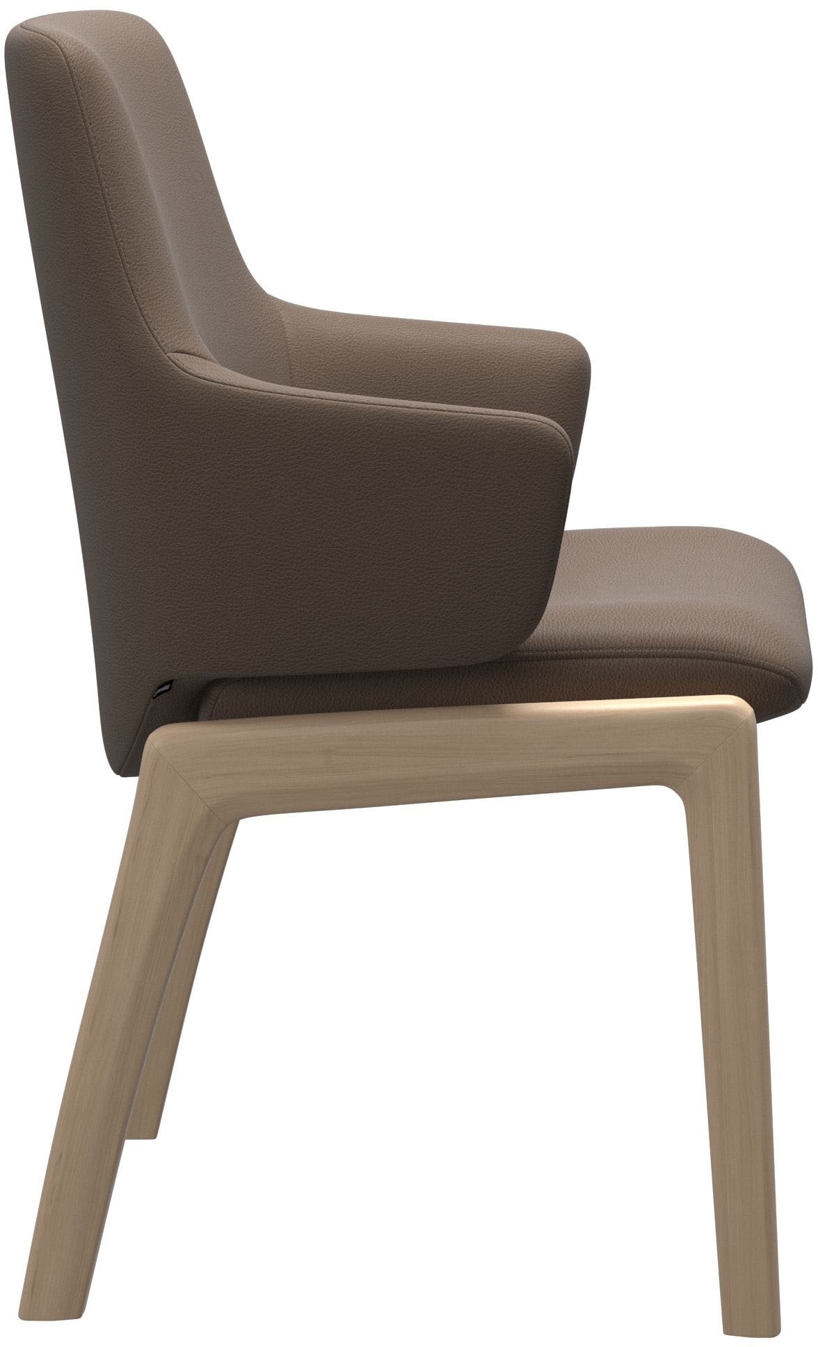 Stressless® Polsterstuhl »Laurel«, Leder BATICK, Low Back mit Armlehne, Größe L, mit abgerundeten Beinen in Schwarz