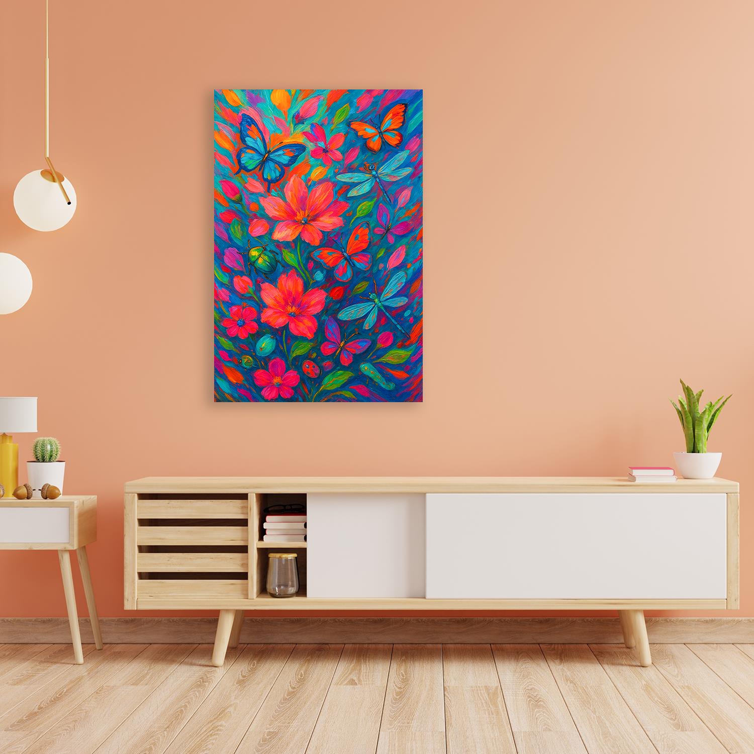 queence Acrylglasbild »Wiese«, Blätter-Blätterbilder-Blumen-Blumenbilder-Bl günstig online kaufen