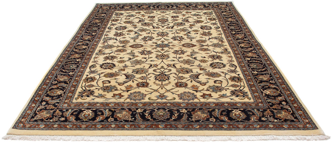 morgenland Wollteppich »Kaschmar Blumenmuster Beige 284 x 199 cm«, rechteck günstig online kaufen