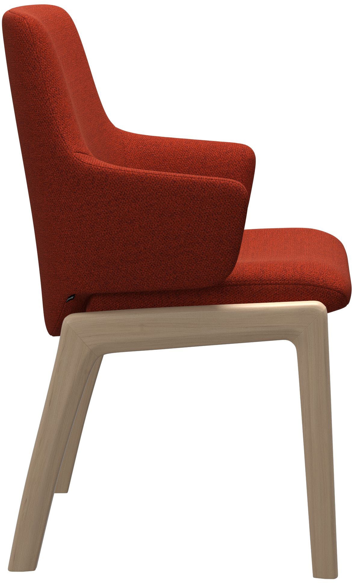 Stressless® Polsterstuhl »Laurel«, ROHLEDER Stoff Q2 FARON, Low Back mit Armlehne, Größe L, mit abgerundeten Beinen in Walnuss