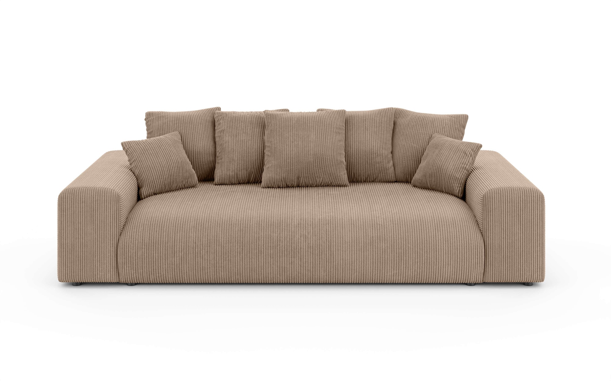 Home affaire Big-Sofa »LAKESIDE 3-Sitzer Schlafsofa mit Bettkasten, Breite 256,5 cm« Liegefläche 168,5x195 cm, hoher Sitzkomfort, Maße B/T/H: 256/122/82cm