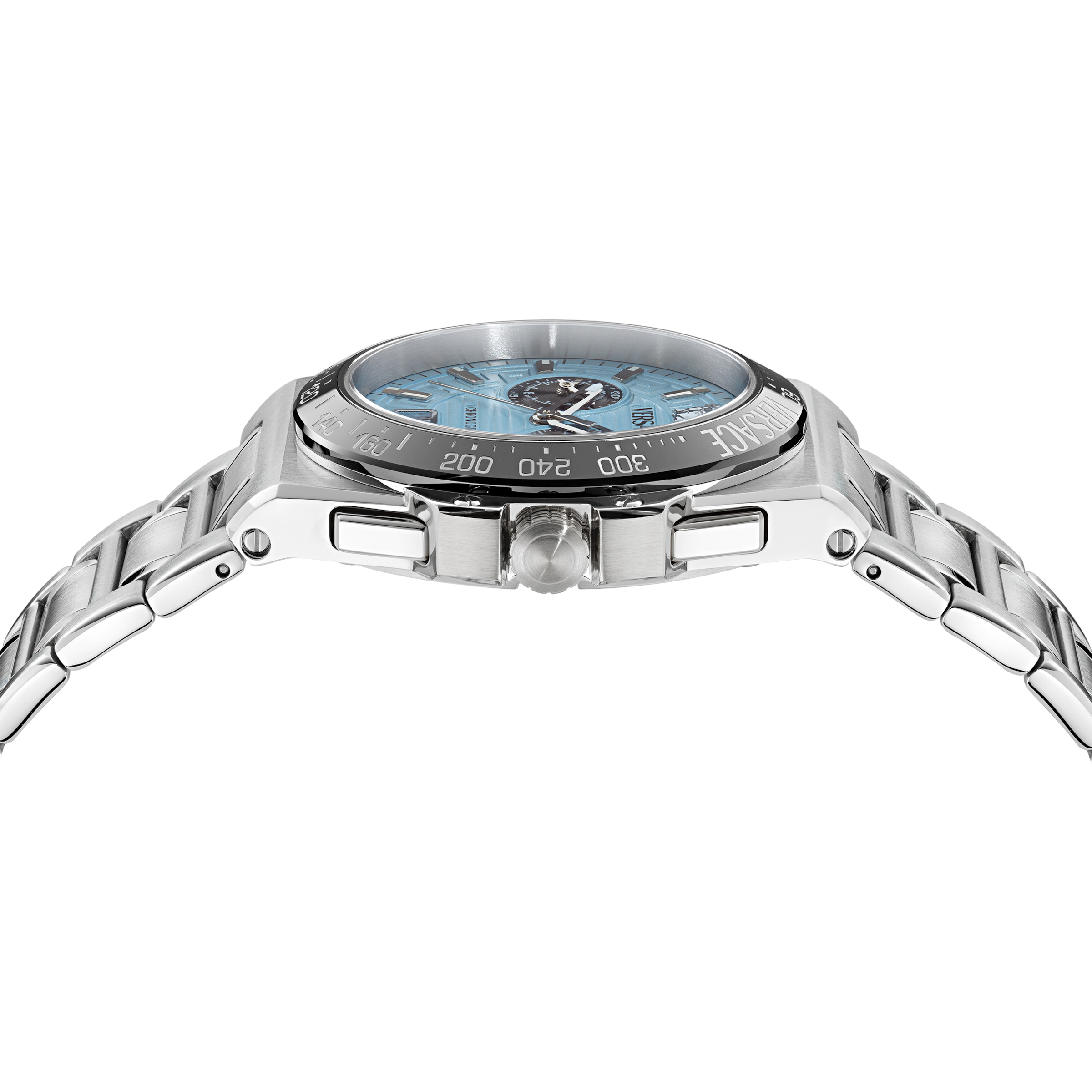 Versace Chronograph »GRECA REACTION« Quarzuhr, Armbanduhr, Herrenuhr, Swiss Made, Edelstahlarmband, analog