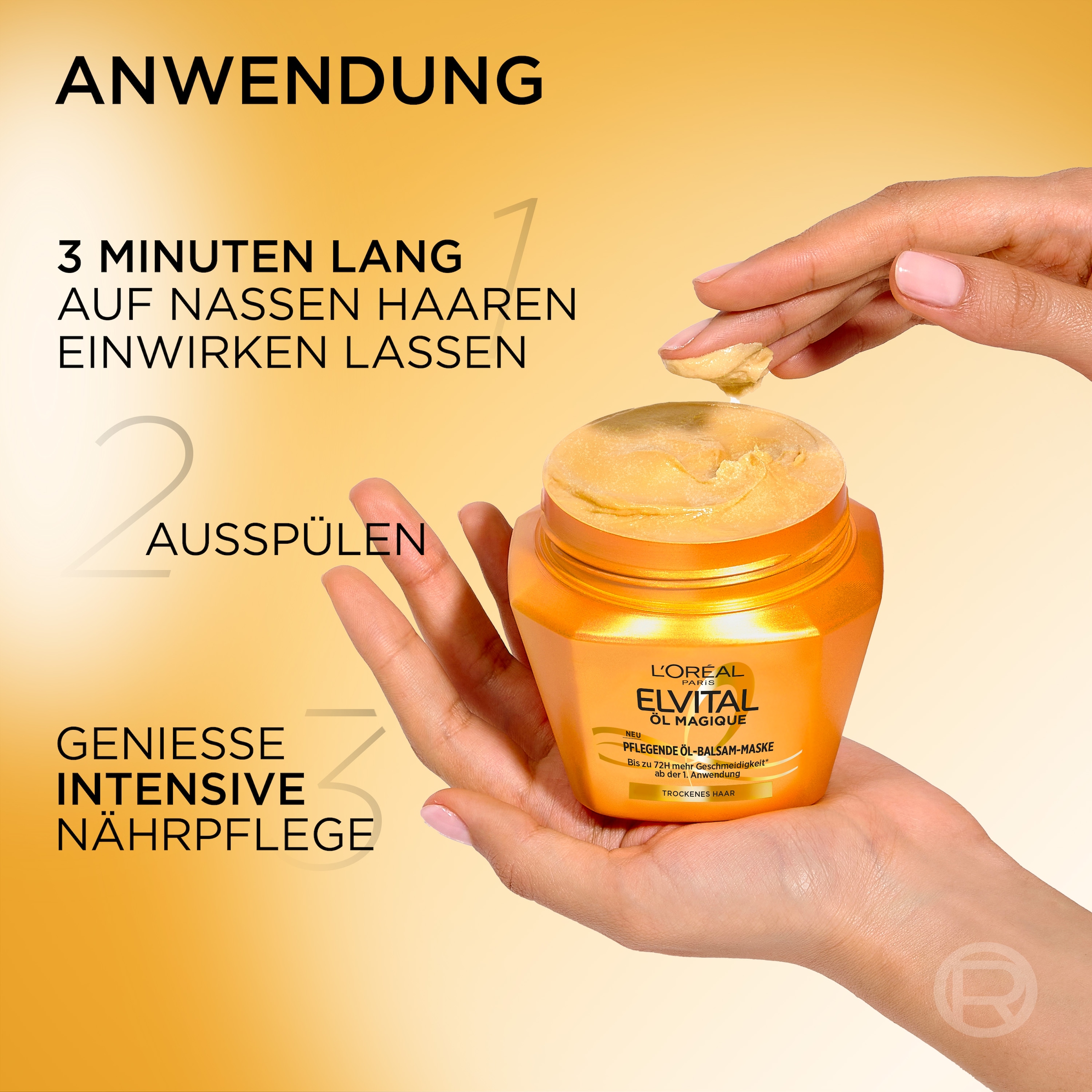 L'ORÉAL PARIS Haarmaske »ELVITAL ÖL MAGIQUE MASKE« für trockenes Haaar