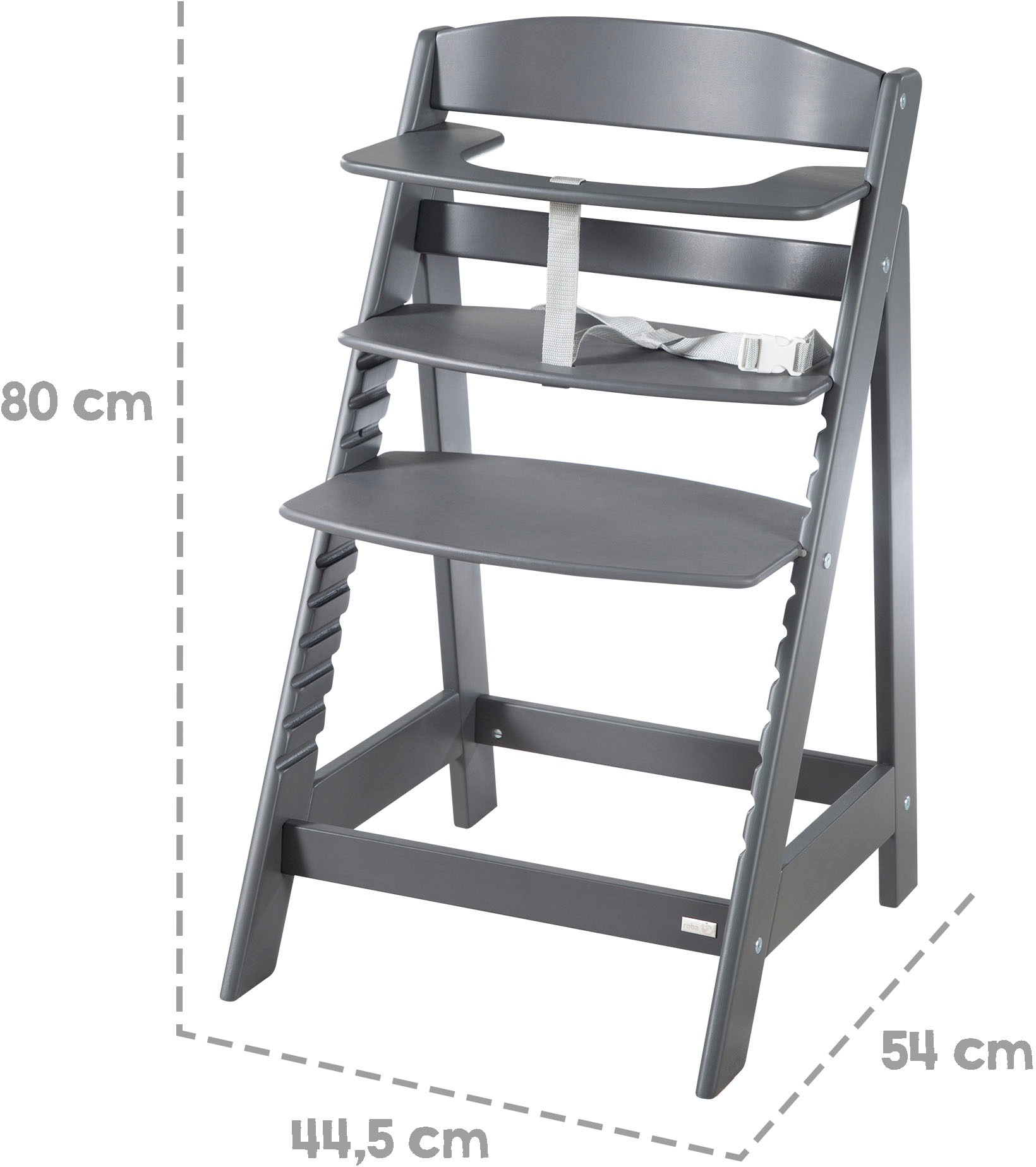 roba® Hochstuhl »Sit Up Flex, anthrazit«, aus Holz