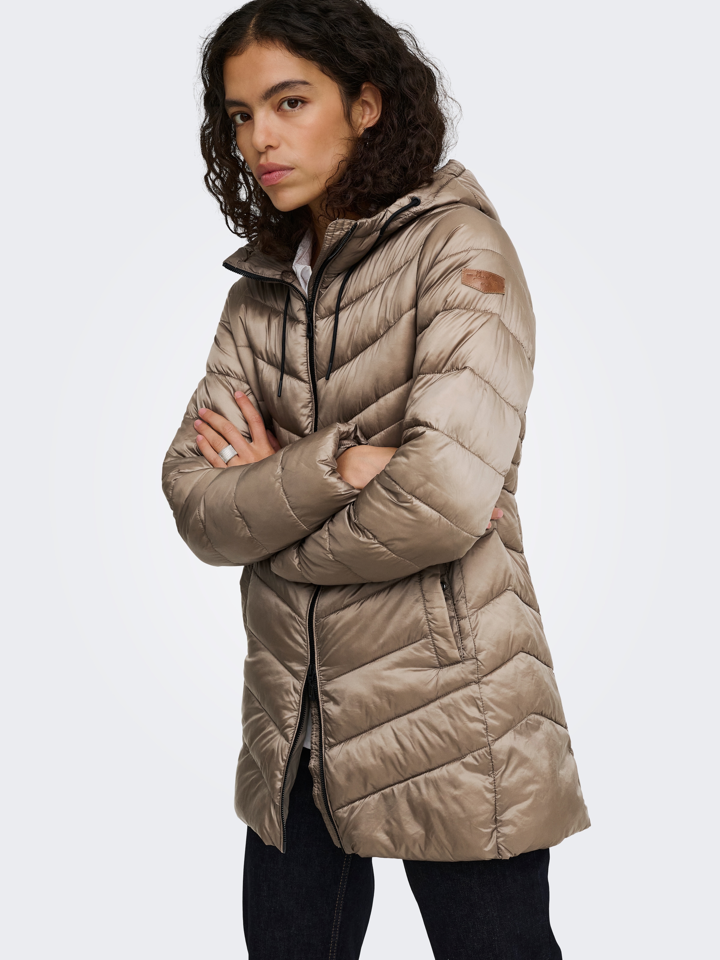ONLY Steppjacke »ONLMIMI  COAT CC OTW« mit Kapuze Kunstfaser