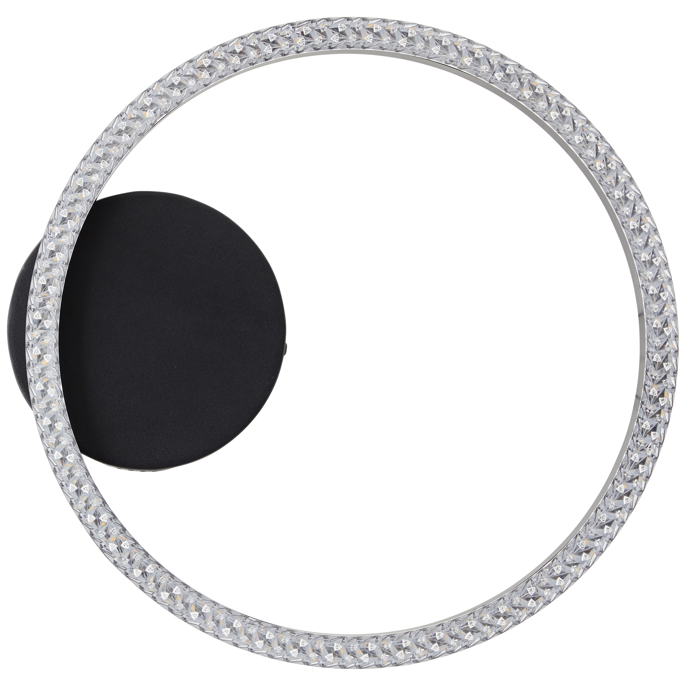 Brilliant LED Deckenleuchte »Aurelia«, Kristalloptik, Ø 30 cm, 1500 lm, 4000 K, Metall/Kunststoff, schwarz