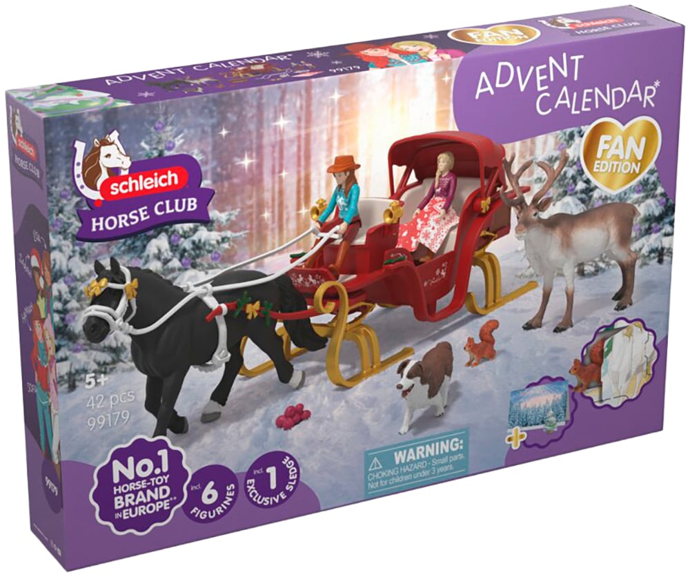 Schleich® Adventskalender »HORSE CLUB 2025, Weihnachtliche Schlittenfahrt (99179)« ab 5 Jahren