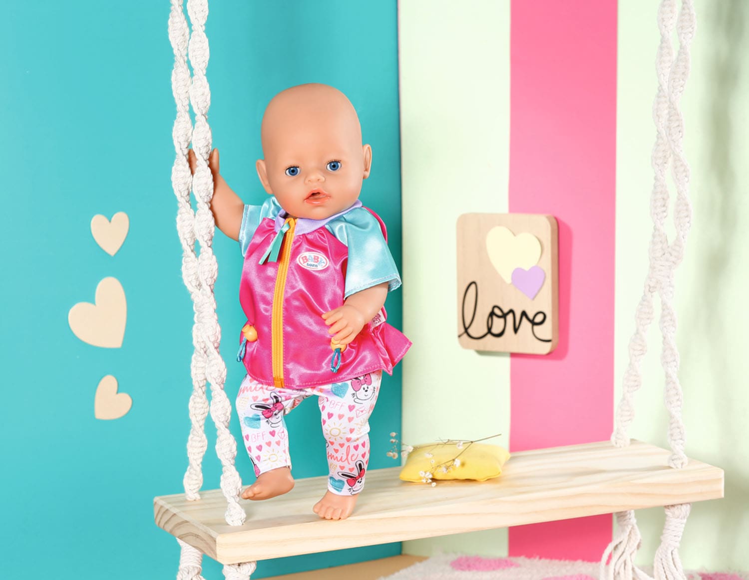 Baby Born Puppenkleidung »Freizeitanzug Pink, 43 cm«, mit Kleiderbügel
