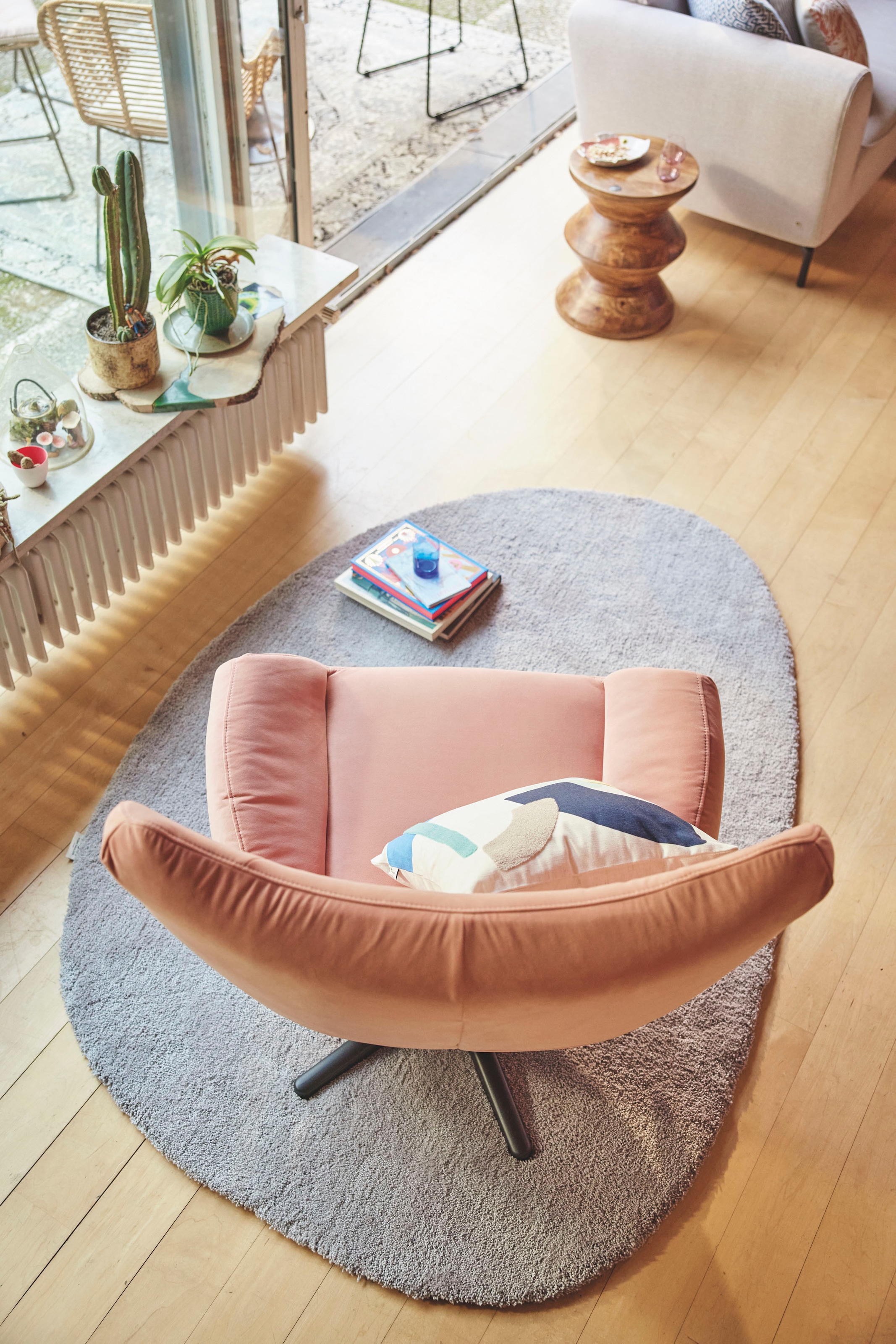 TOM TAILOR HOME Hochflor-Teppich »Shaggy Teppich Cozy«, oval, 25 mm Höhe, Uni Farben, auch in Pastell Farben, weich & kuschelig