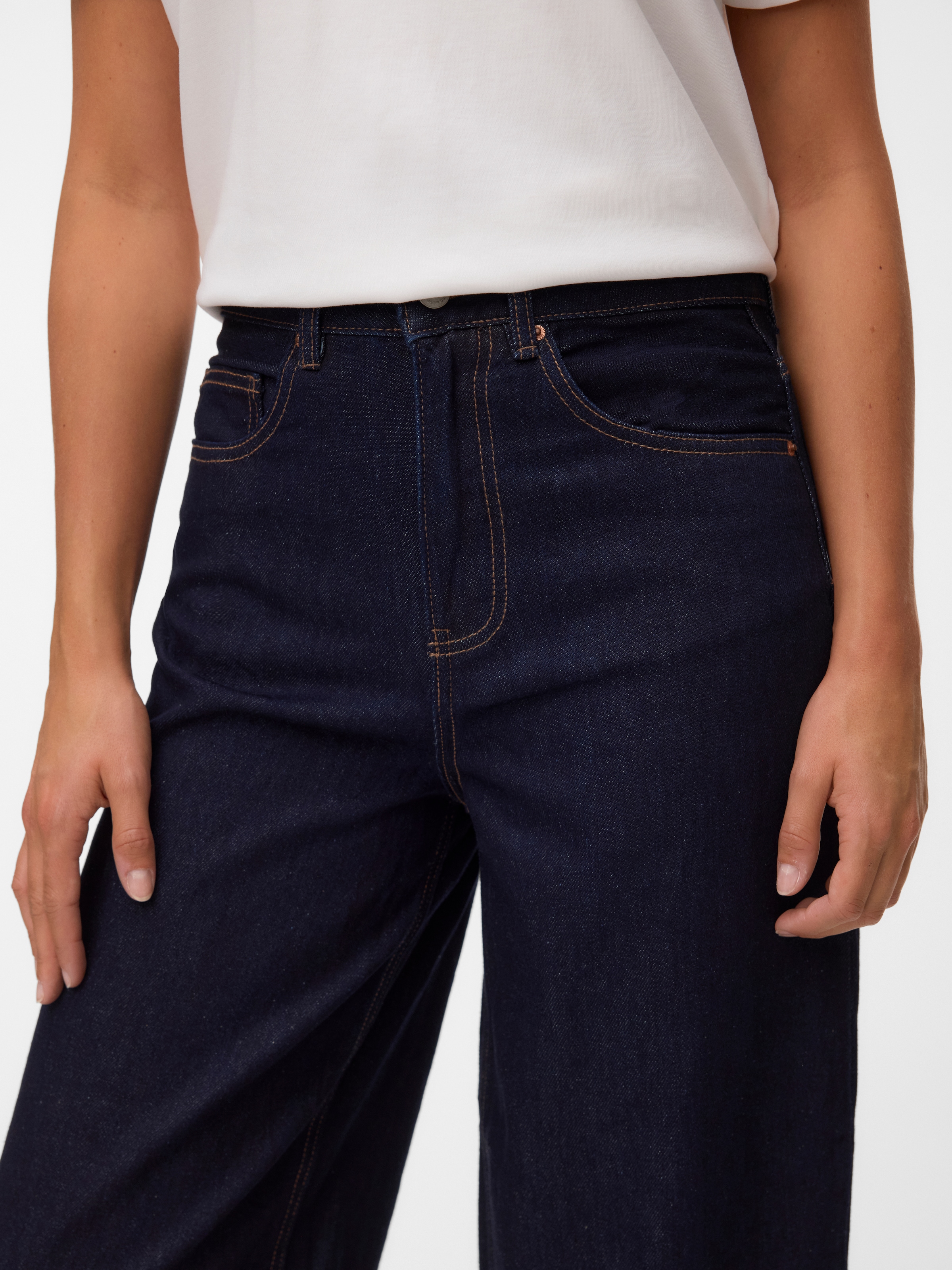 Vero Moda Weite Jeans »VMBILLIE HR BARREL ANK JEANS LI3191 NOOS« Baumwolle, high waist, barrel fit