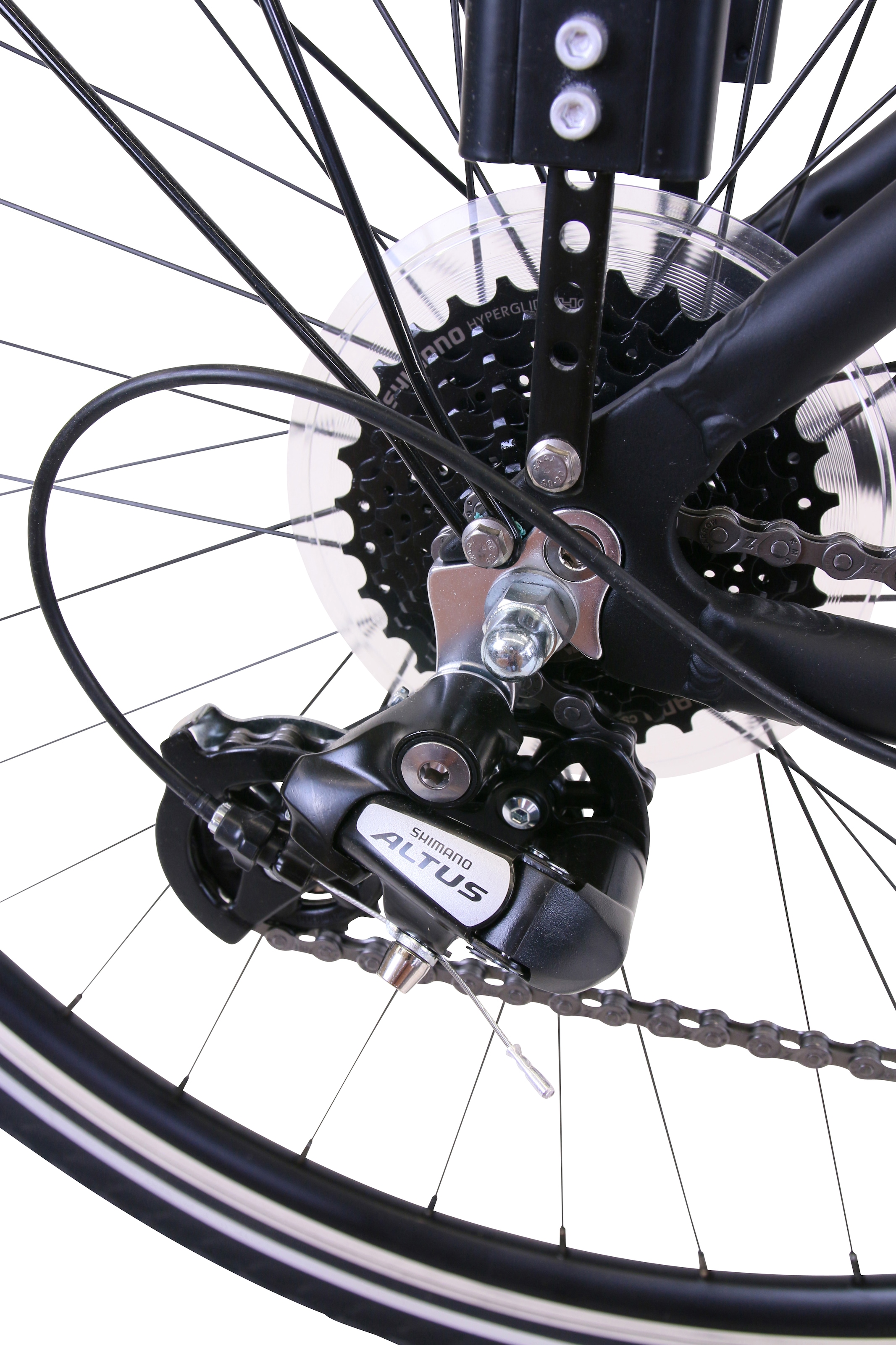 HAWK Bikes Trekkingrad »Trekking Lady Premium Black«, 24 Gang, microSHIFT, für Damen und Herren