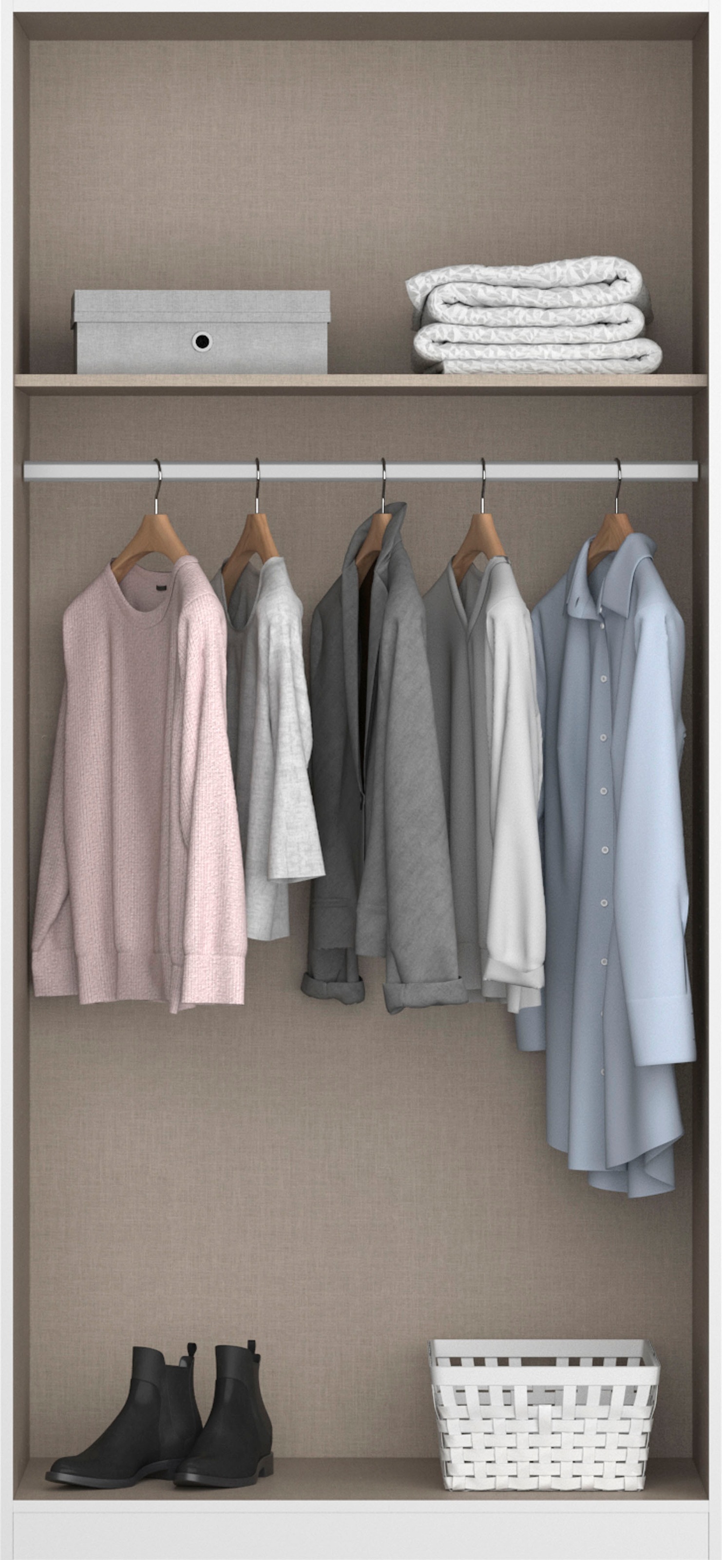 rauch Schrank-Set »Kleiderschrank Schrank Garderobe Wäscheschrank Ankleide ONTARIO« Set, Größe 253x208 cm, 