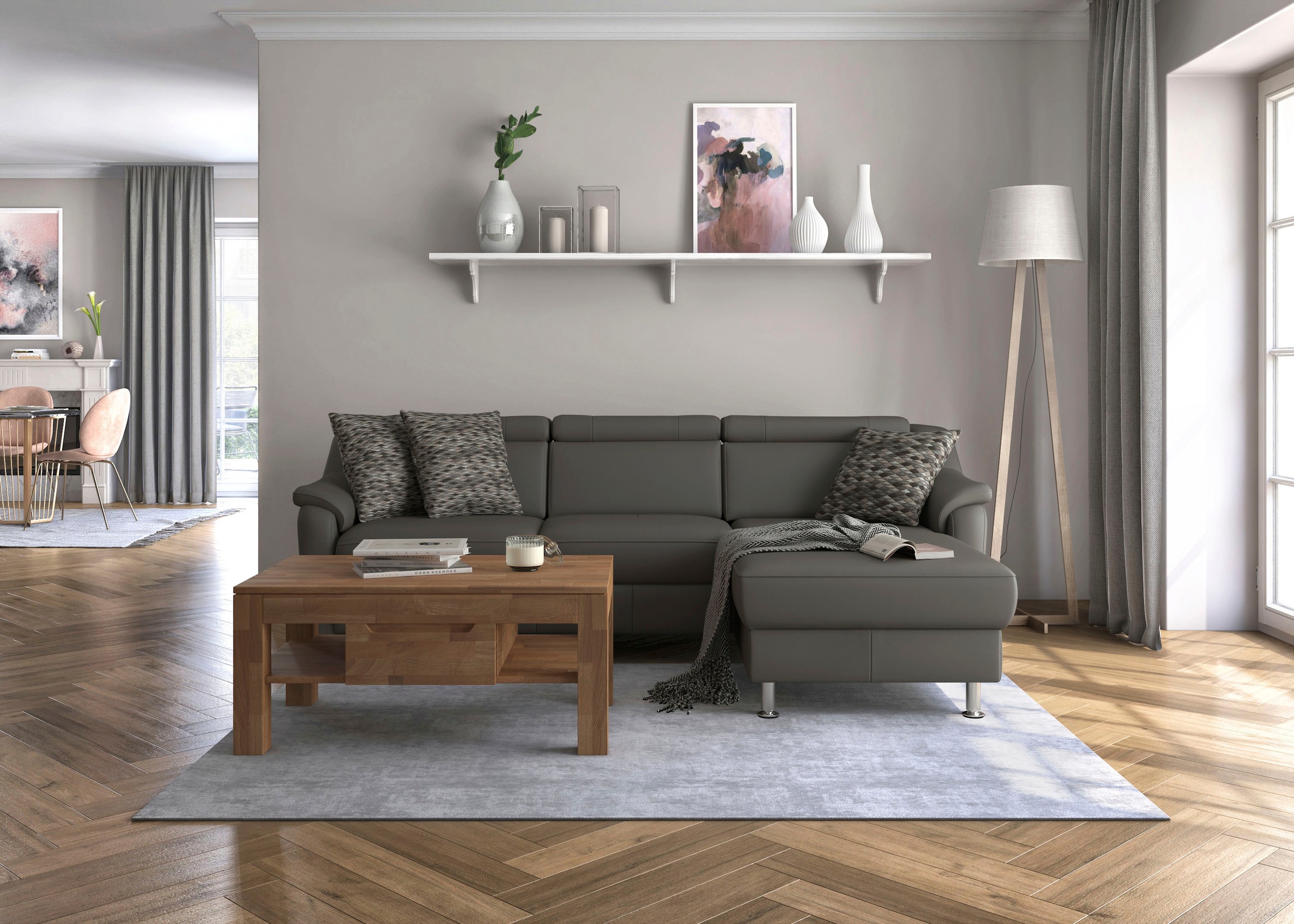 sit&more Ecksofa »Freetown L-Form«, inklusive Kopfteilverstellung und komfo günstig online kaufen