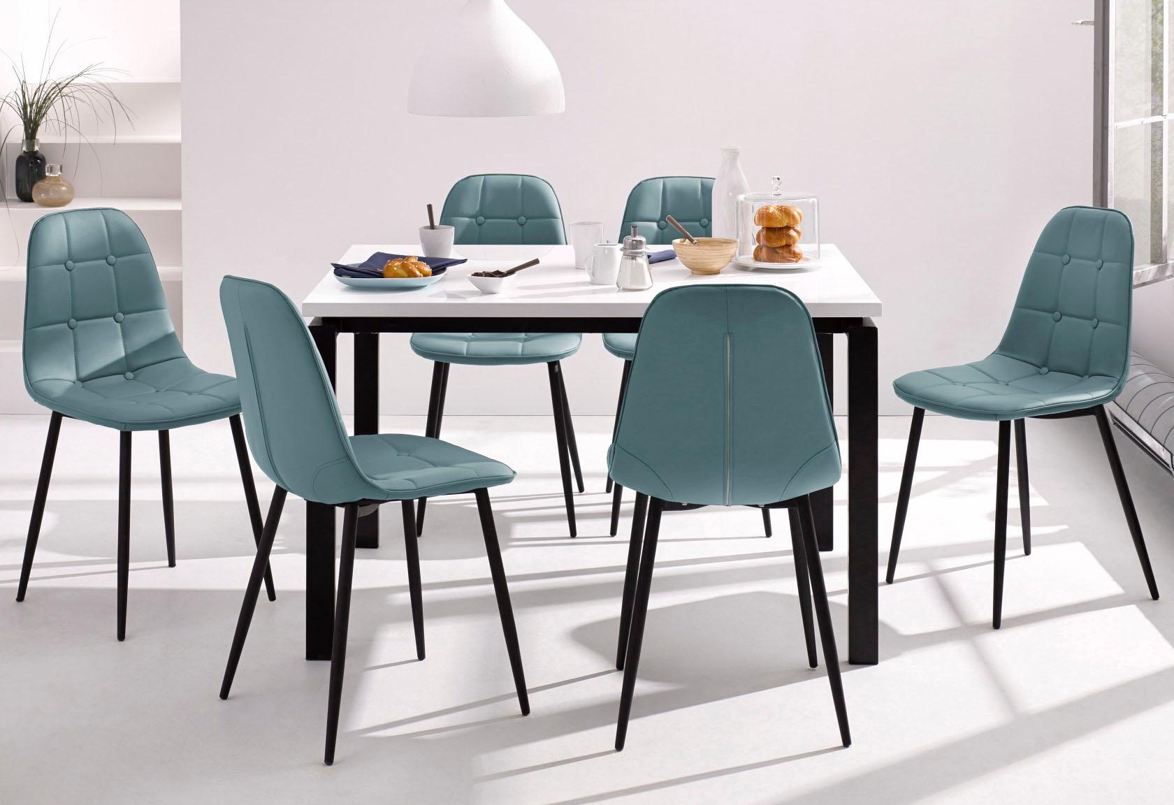 INOSIGN Essgruppe, (Set, 5 tlg.), Esstisch, Breite 120 cm und 4 Esszimmerst günstig online kaufen