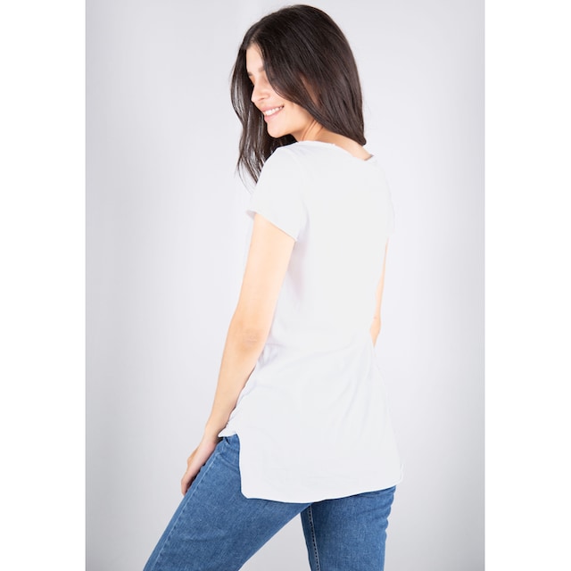 Please Jeans T-Shirt »M00A«, mit Please Metal-Label und leicht  angeschnittenen Saumabschlüssen jetzt bestellen | V-Shirts