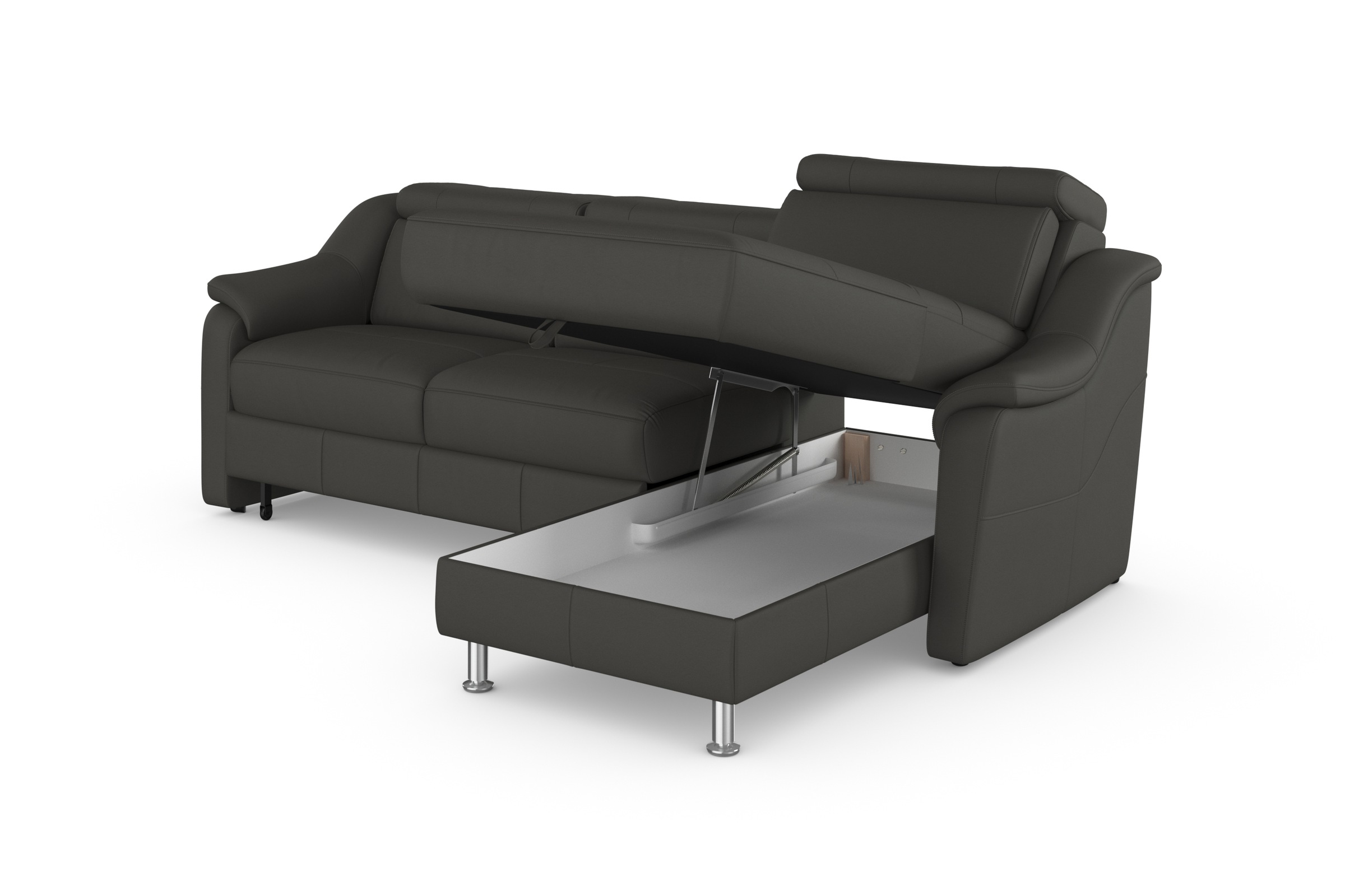 sit&more Ecksofa »Freetown L-Form«, inklusive Kopfteilverstellung und komfortablem Federkern