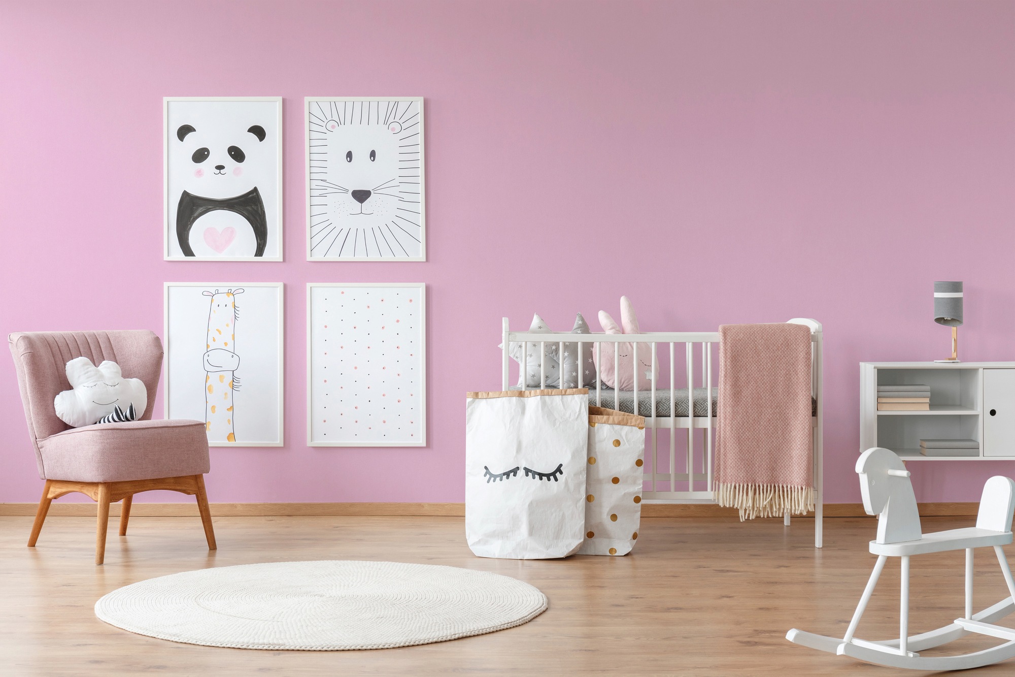 A.S. Création Vliestapete »Little Love«, einfarbig-unifarben-uni, Kindertapete Tapete Uni Tapeten Kinderzimmer Schlafzimmer modern Optik